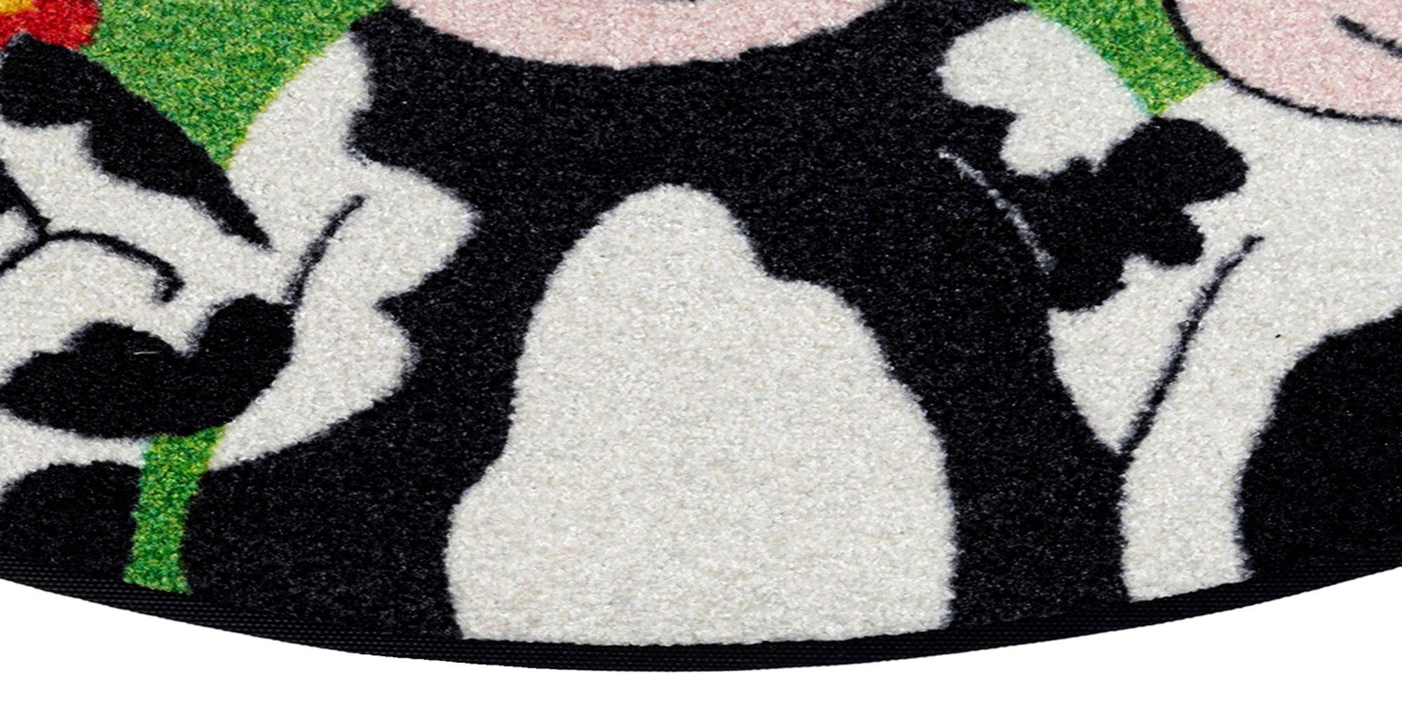 Fußmatte Round Cow Trio, wash+dry by Kleen-Tex, rechteckig, mm Höhe: 7