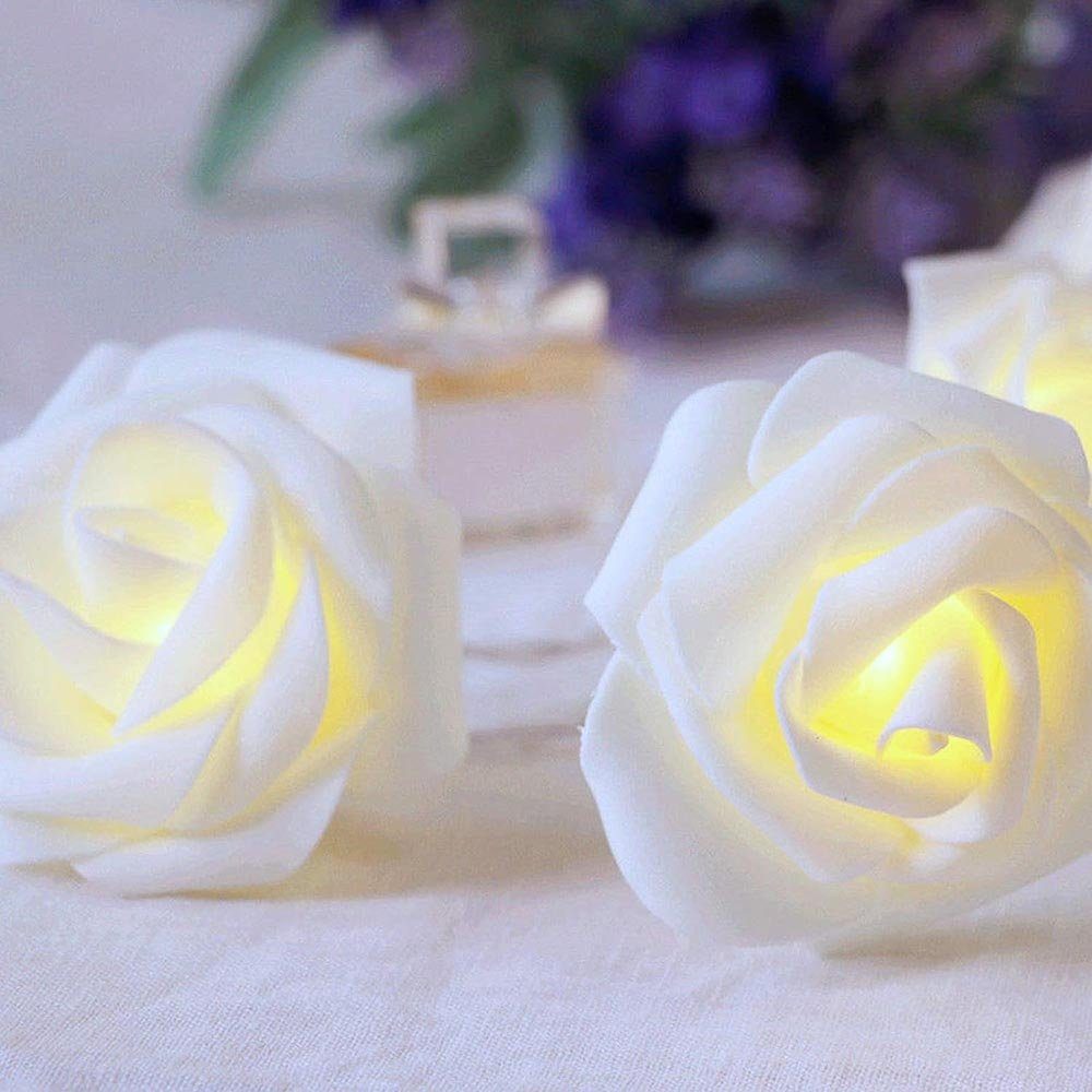 Qualra LED-Lichterkette Deko Rosen Lichterkette Blumen 20LED 3M für Innen Z günstig online kaufen