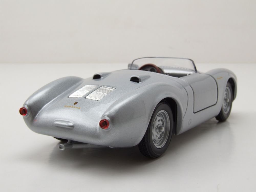 Welly Modellauto Porsche 550 Spyder silber, Maßstab 1:24