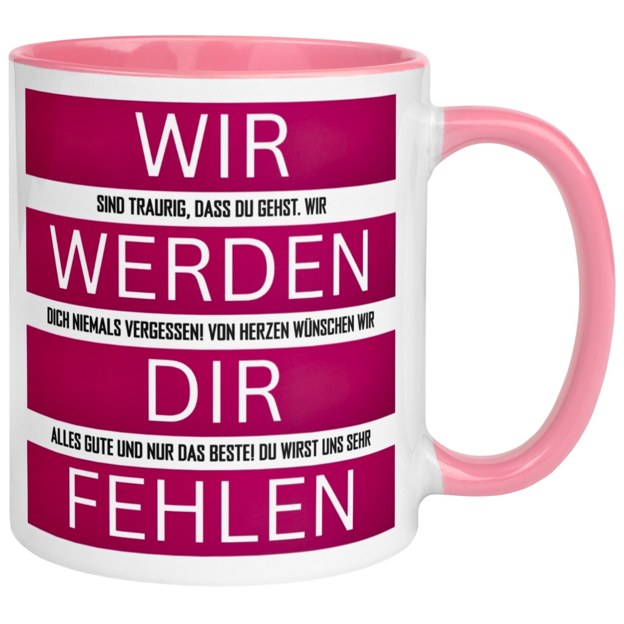 Momentals Tasse Abschiedsgeschenk Kollegen – „Du wirst uns Fehlen“ – Abschied Kollegin, Gratis Versand · Links-&Rechtshänder · Spülmaschinenfest