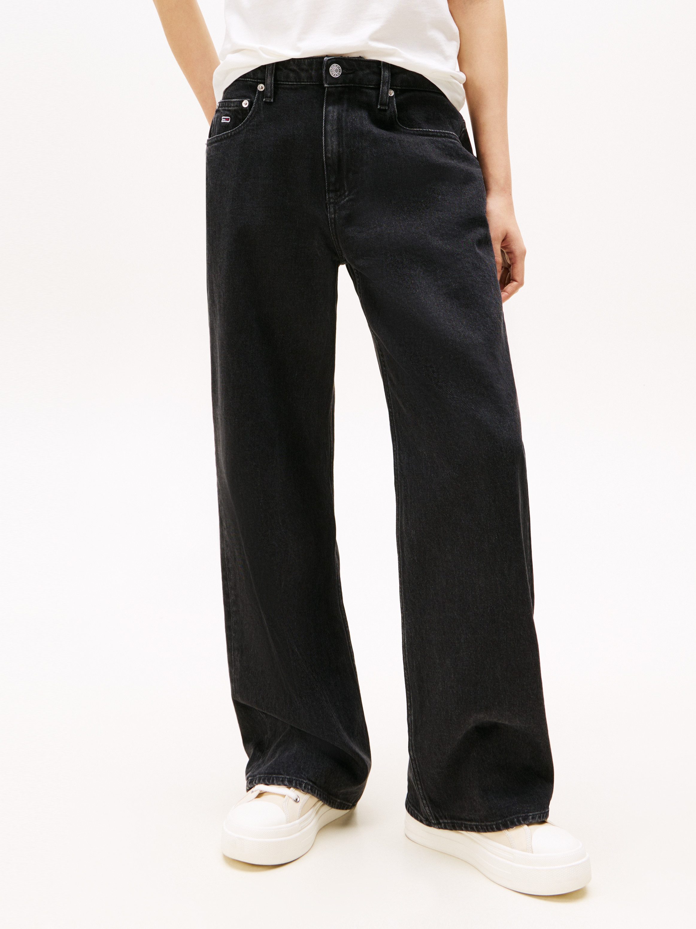 Tommy Jeans Relax-fit-Jeans MIA MR RLXD STR in blauer Waschung, mit Hammerschlaufe
