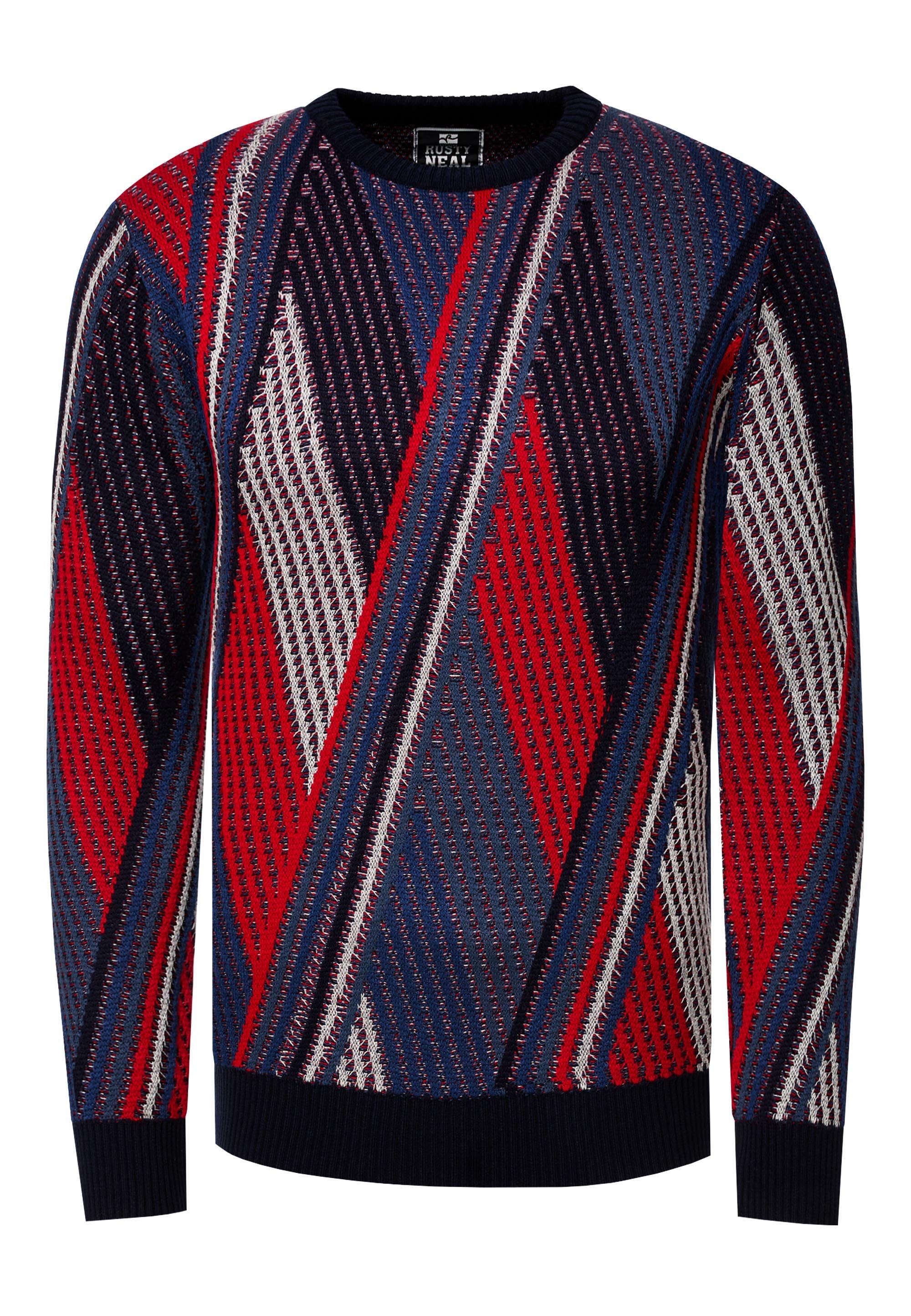 Rusty Neal Strickpullover im Colorblock-Design