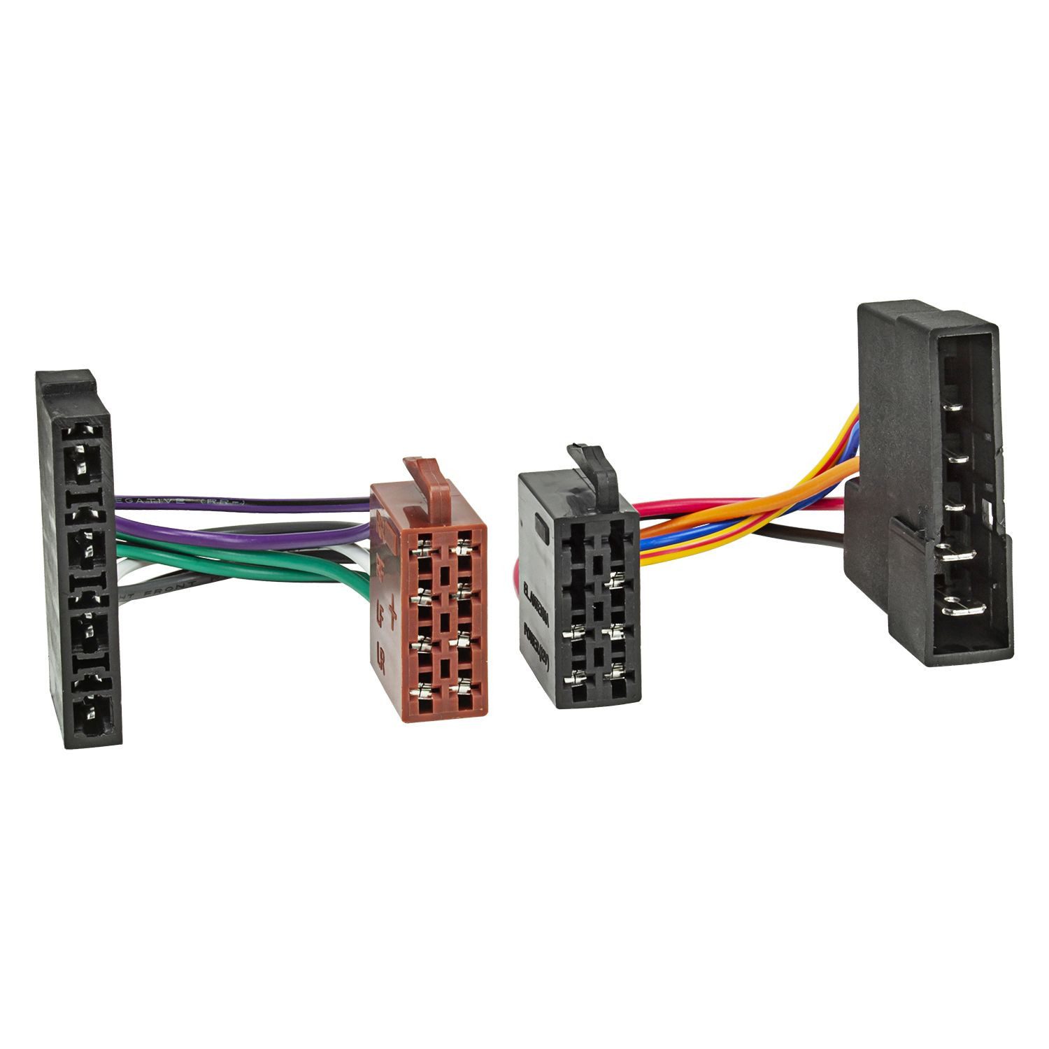 tomzz Audio Umrüstadapter DIN Fahrzeug auf ISO Radio Strom + 4 Lautsprecher Umrüst KFZ-Adapter