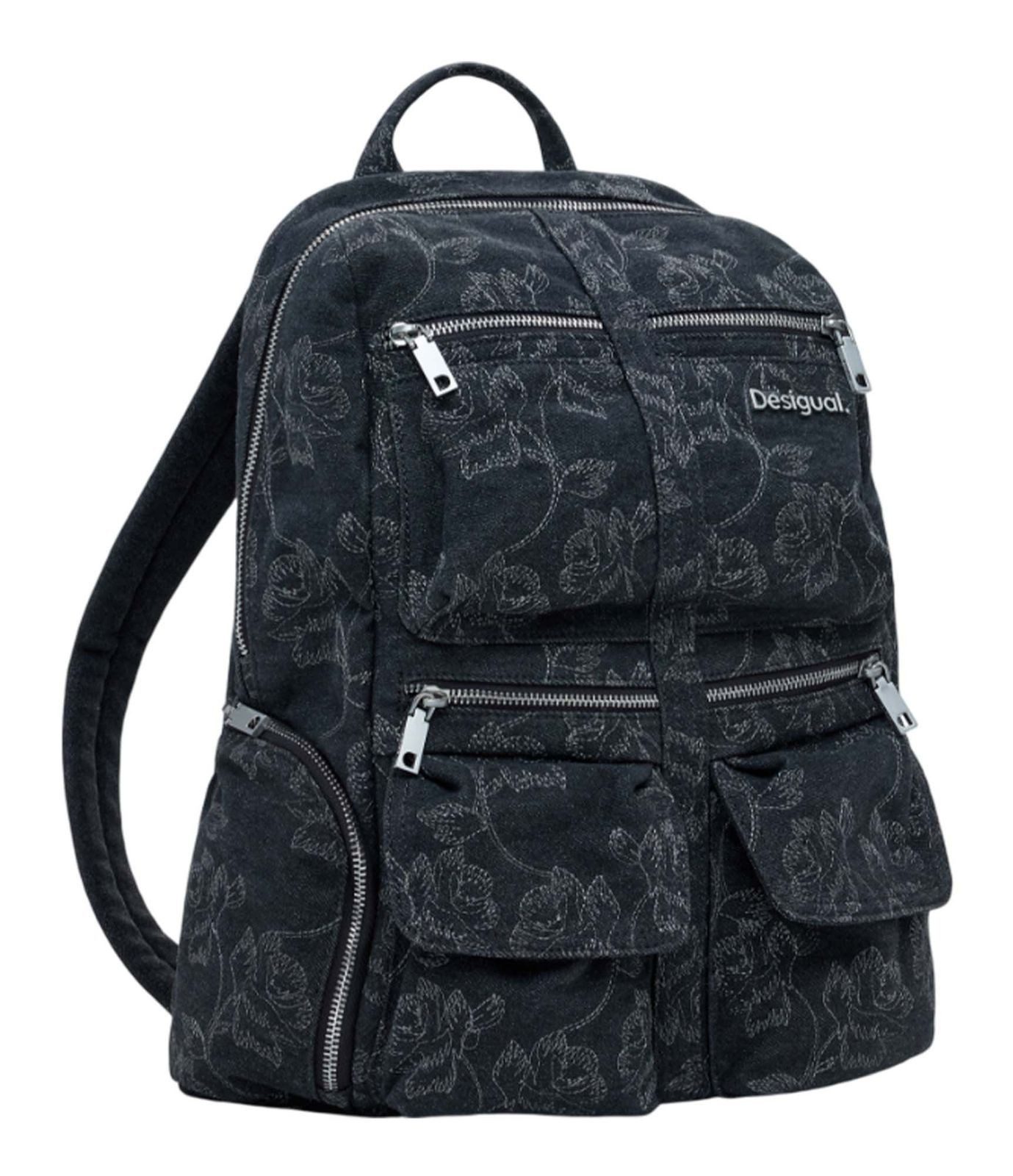 Desigual Rucksack Whiskey Embroidery Denim Big Backpack günstig online kaufen