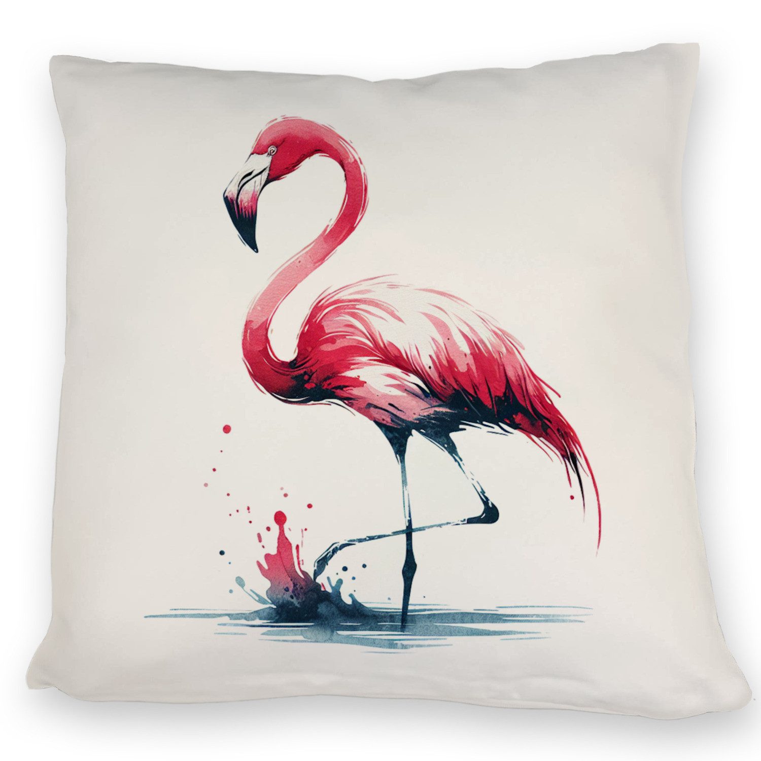 speecheese Dekokissen Rosa Flamingo Kissen