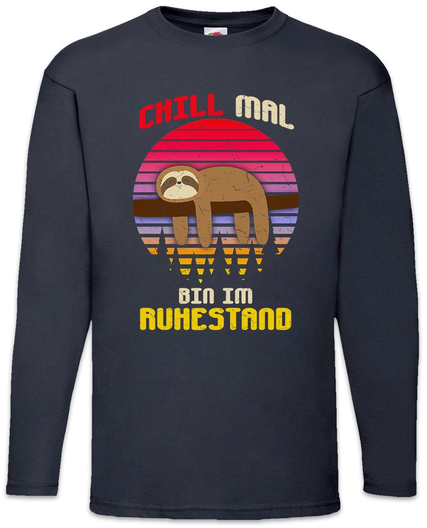 Langarmshirt Ruhestand Faultier Langarm T-Shirt Rente Pension Pensionär Zeit