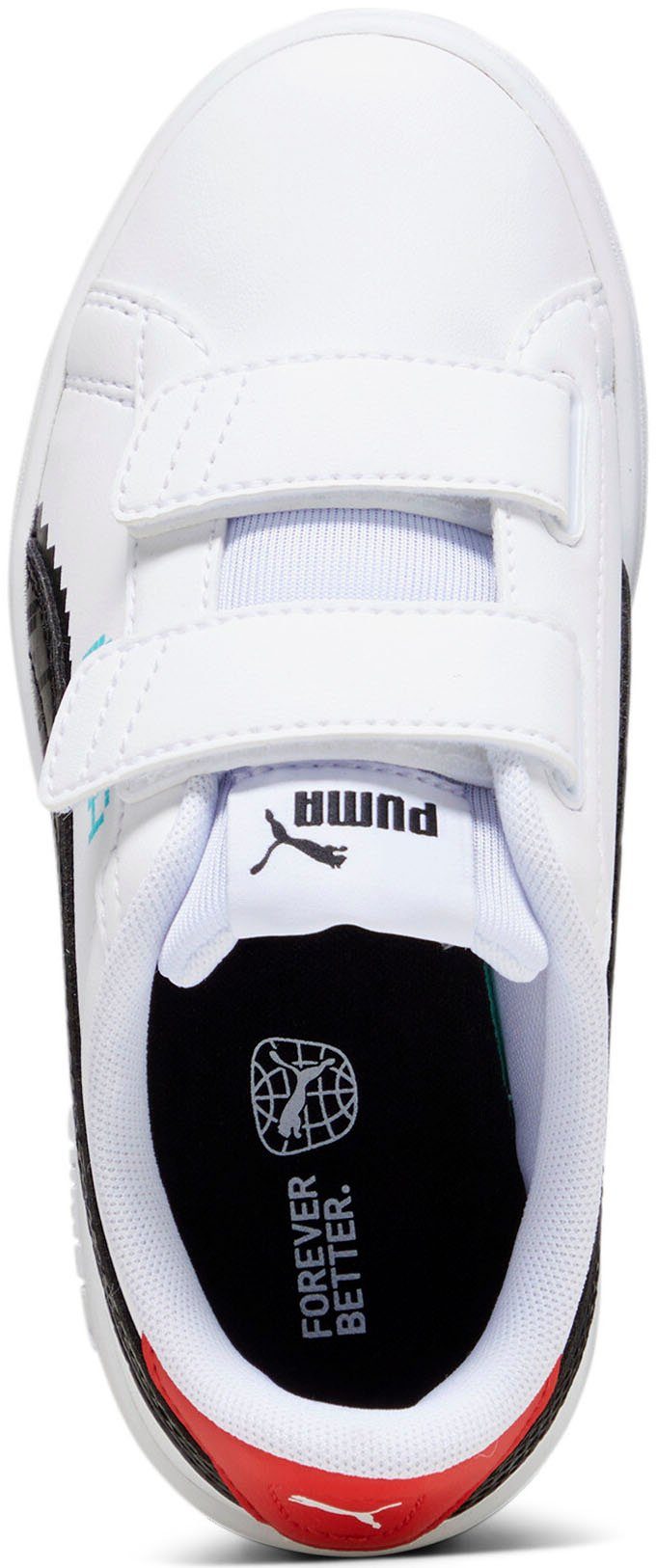PUMA SMASH 3.0 L Sneaker Aqua-For All PUMA Red LET'S White-PUMA V Time PLAY PS Black-Team