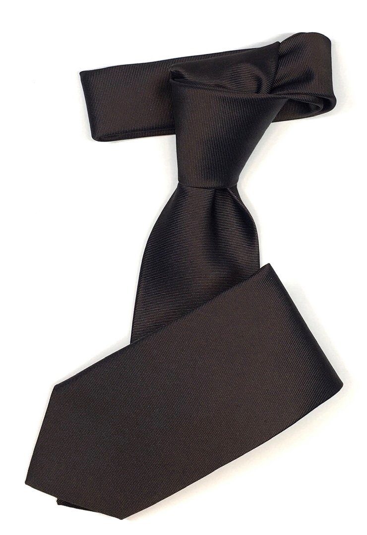 Seidenfalter Krawatte Seidenfalter 7cm Uni Krawatte Seidenfalter Krawatte im edlen Uni Design Braun