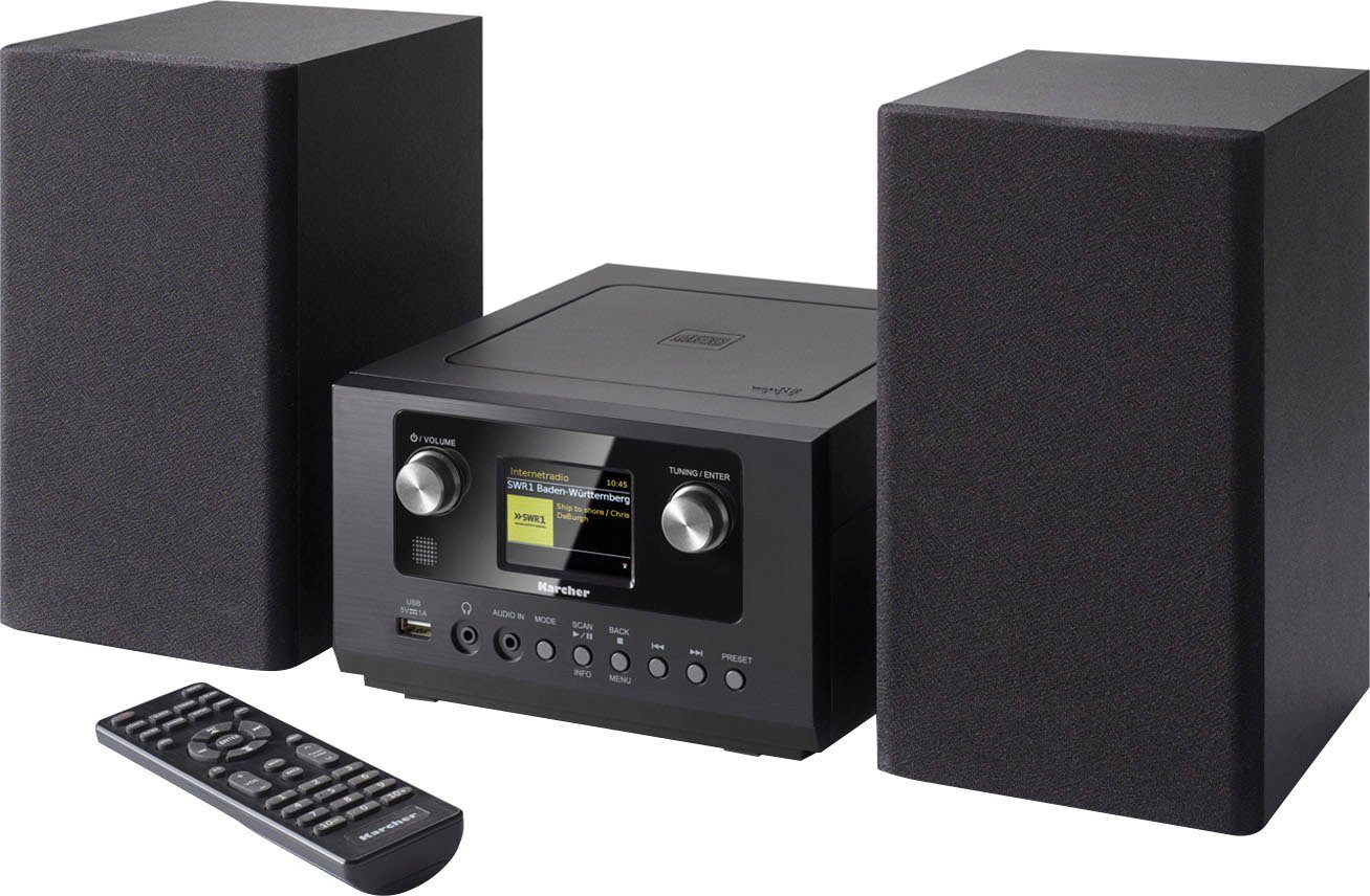 mit 6490DI (DAB), Karcher RDS, RDS, UKW Internetradio, (Digitalradio W) Stereoanlage mit MC 10 FM-Tuner