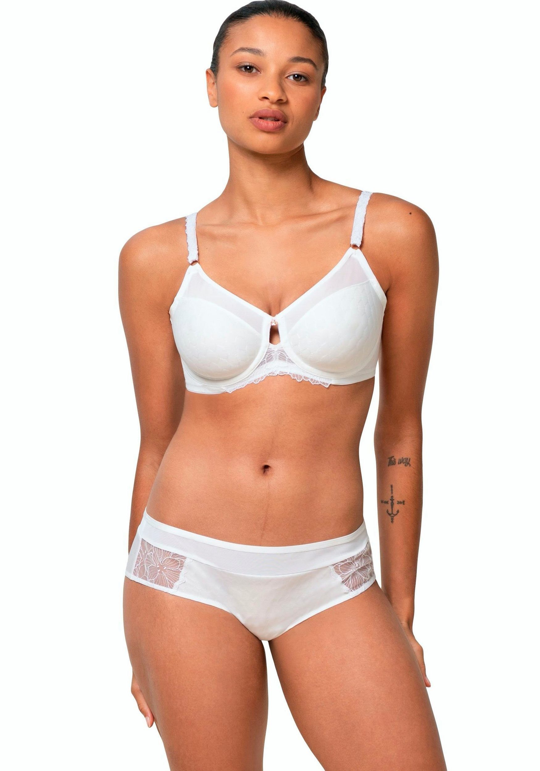 Triumph Set: T-Shirt-BH Azalea Florale W01 (70E Weiß 00)