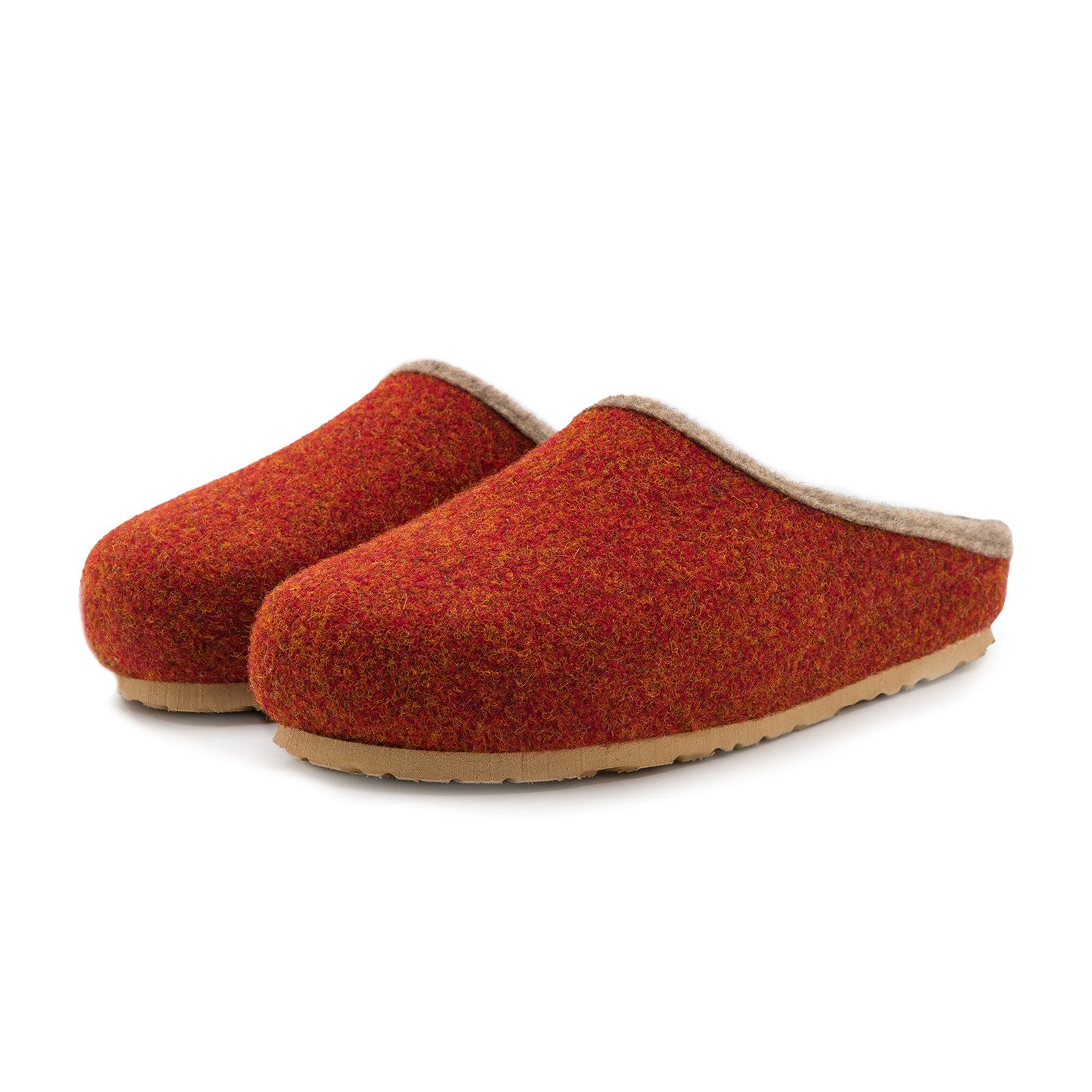Pantoffelmann Filzclogs mit Fußbett Filzhausschuhe Herren Damen Filz Clog Pantoffel Hausschuh (1 Paar) hoher Tragekomfort, angenehme Passform