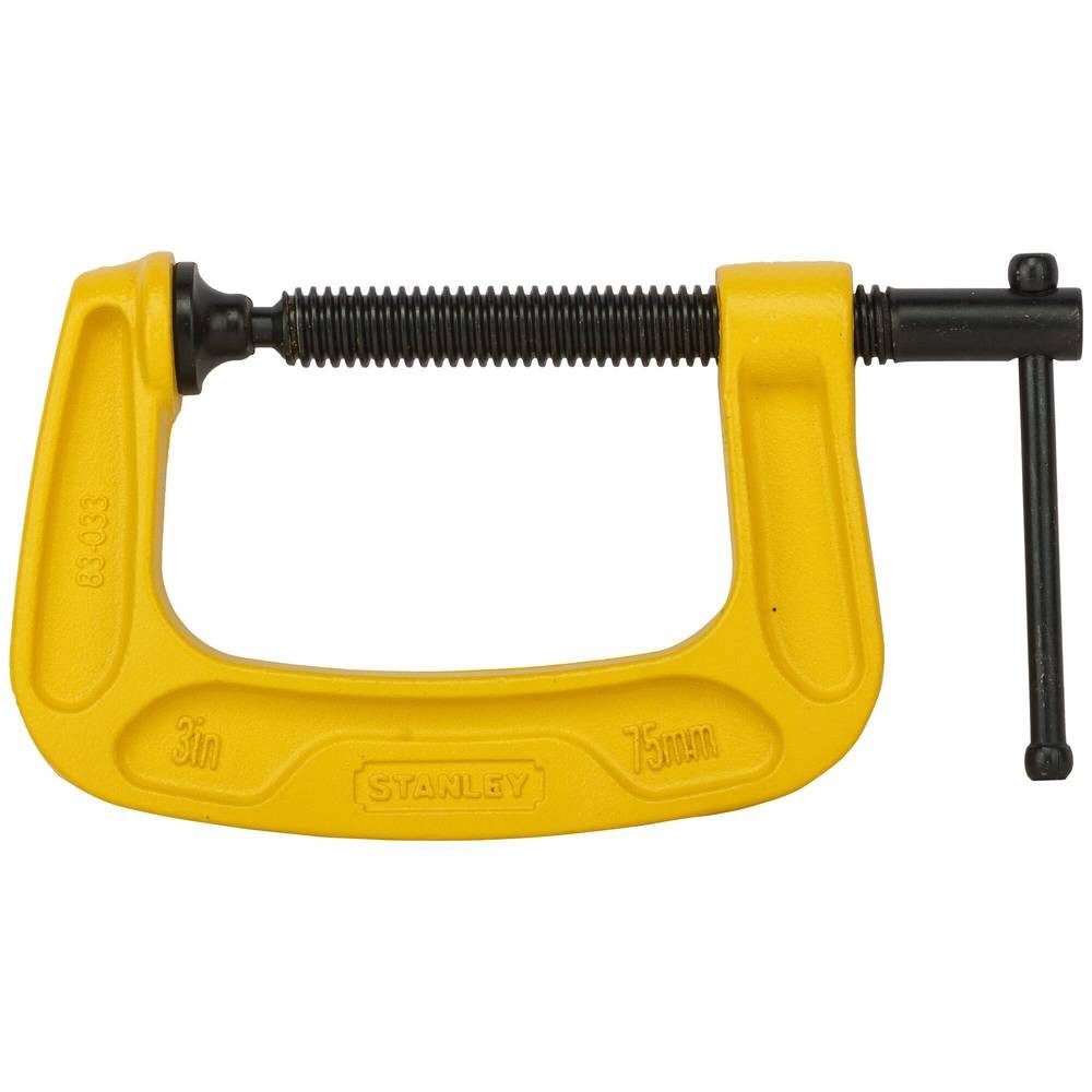 STANLEY Schraubzwinge C-Zwinge MaxSteel, 75 mm 0-83-033