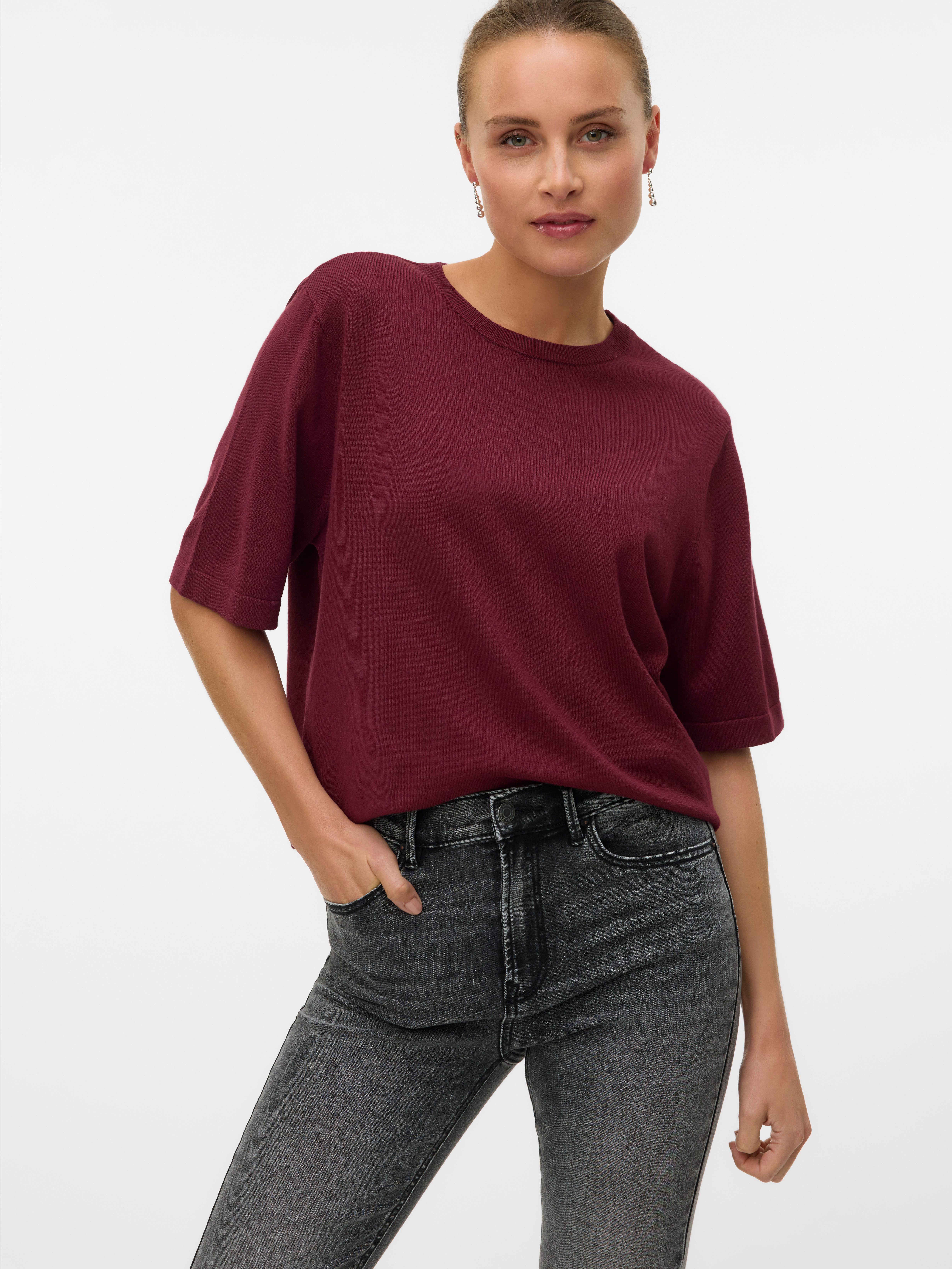 Vero Moda Kurzarmpullover VMSILJE 2/4 O-NCK günstig online kaufen