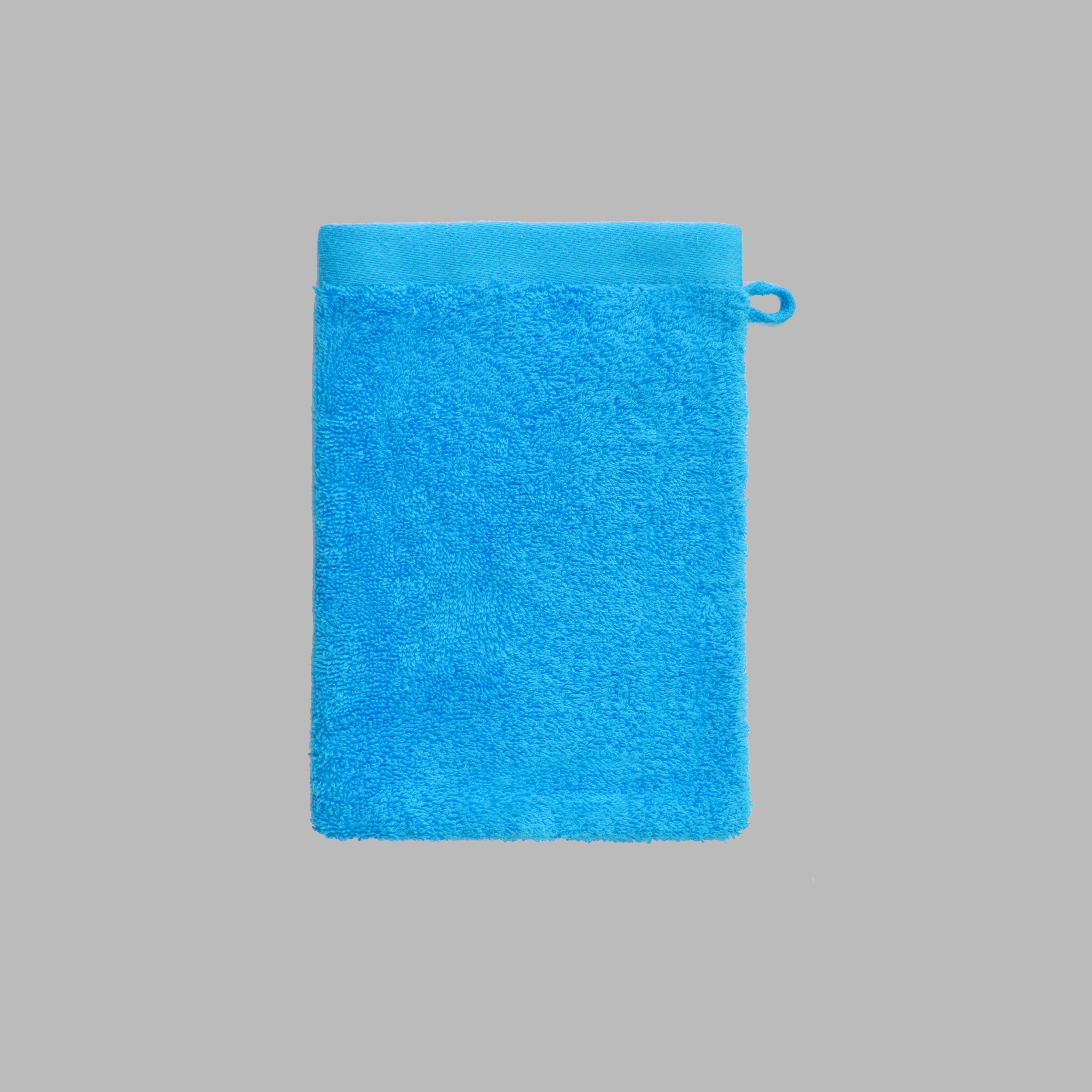 grace grand spa Waschlappen Absolut (3-tlg), mit breiter Webbordüre blau