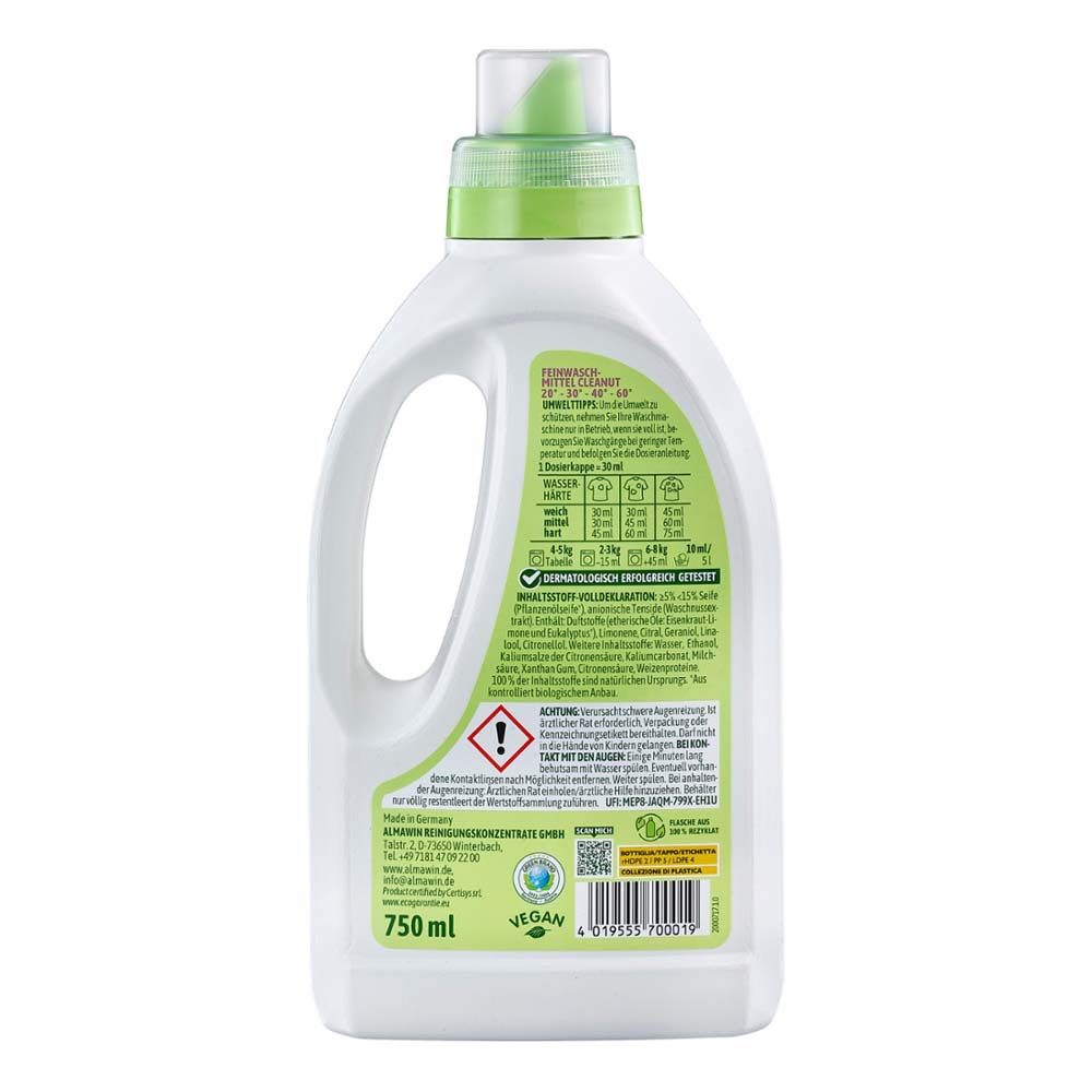 Almawin Cleanut - Waschmittel für Feines & Buntes 750ml Spezialwaschmittel