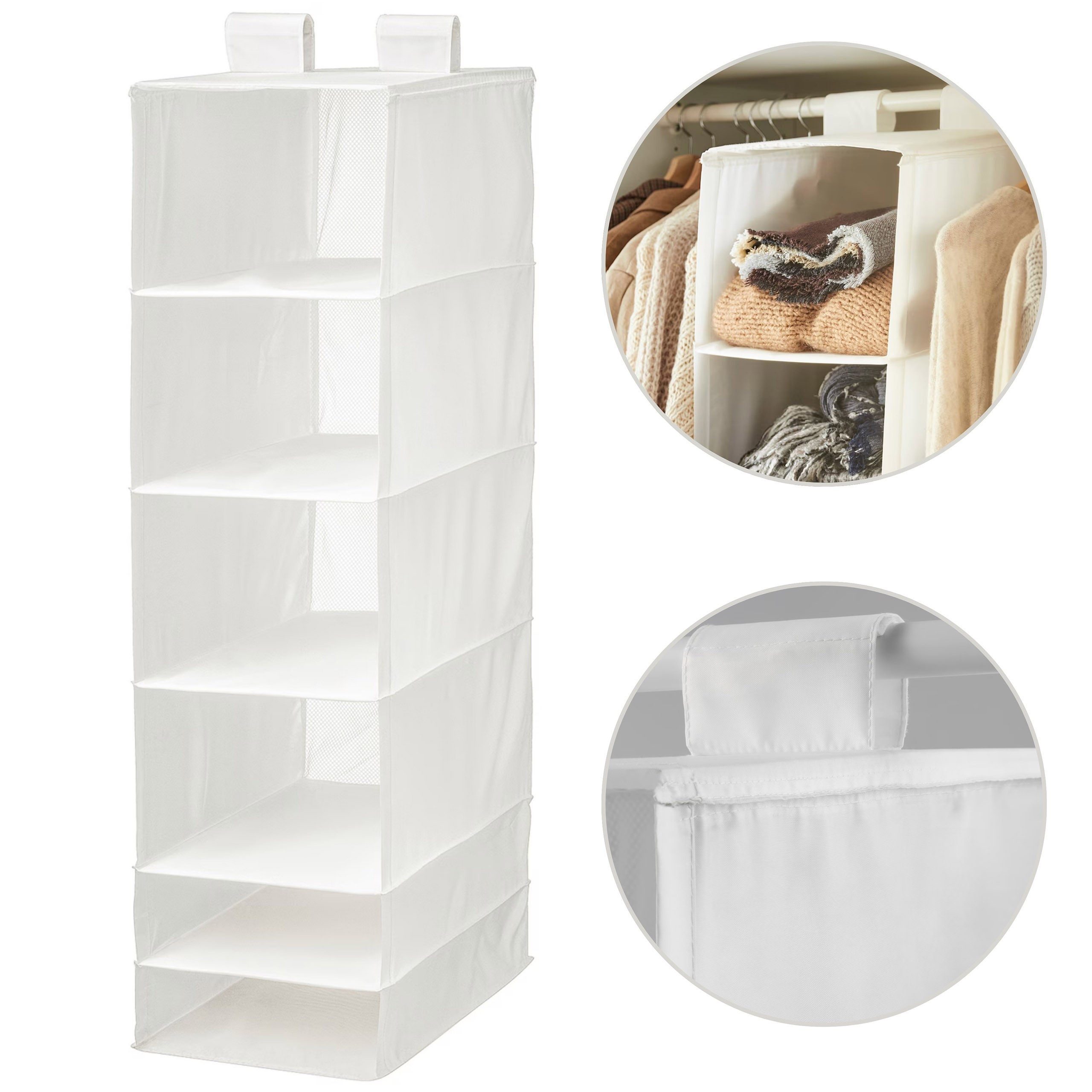 IKEA Hängeregal SKUBB Aufbewahrung, Regal mit 6 Fächern 35x45x125 cm weiß
