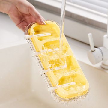 Lubgitsr Eisform Eisformen aus Silikon Eis am Stiel Formen,Gelb