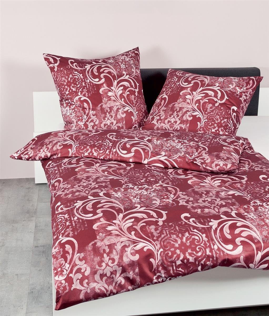 Bettwäsche Janine Messina Mako-Satin Bettwäsche 135x200 Ornamente rot 43070-01, Janine, Mako-Satin, 2 teilig