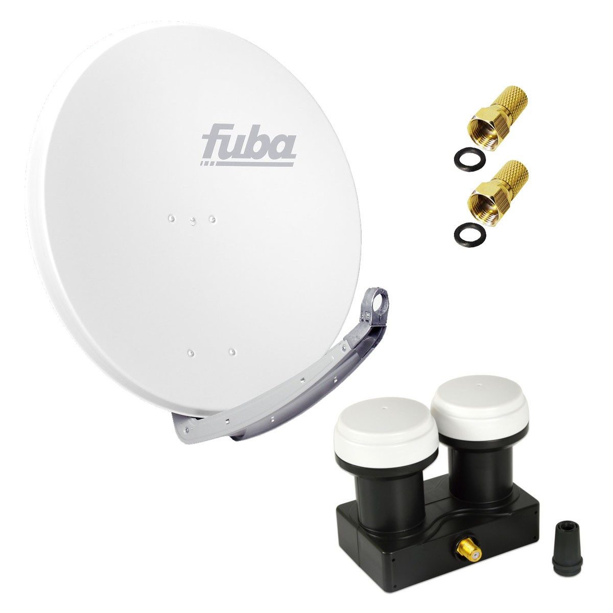 fuba 1 Teilnehmer Astra Hotbird Digital SAT Anlage DAA 850 W ALU Weiß SAT-Antenne