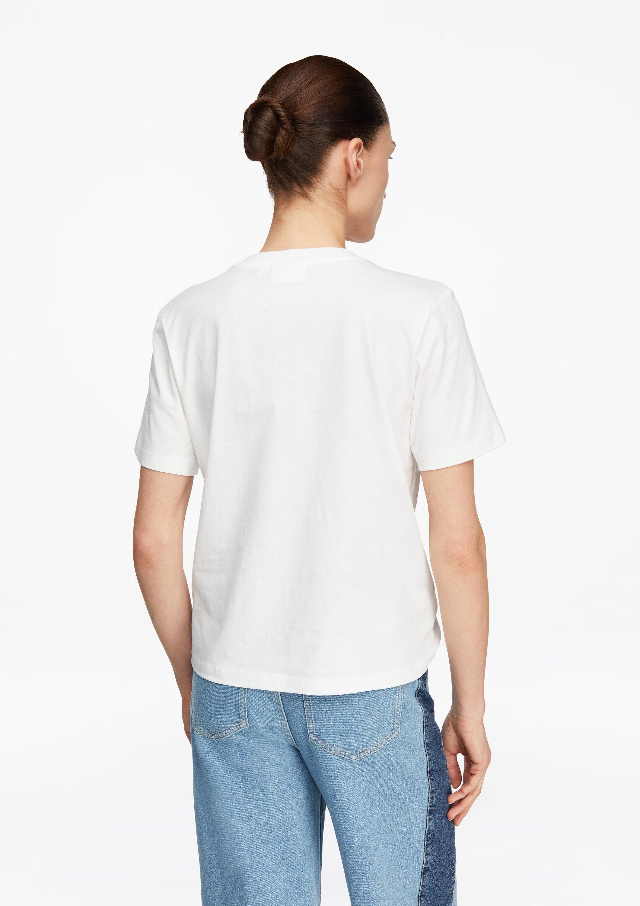 comma Kurzarmshirt T-Shirt Neues Basic Fit T-Shirt mit Artwork günstig online kaufen