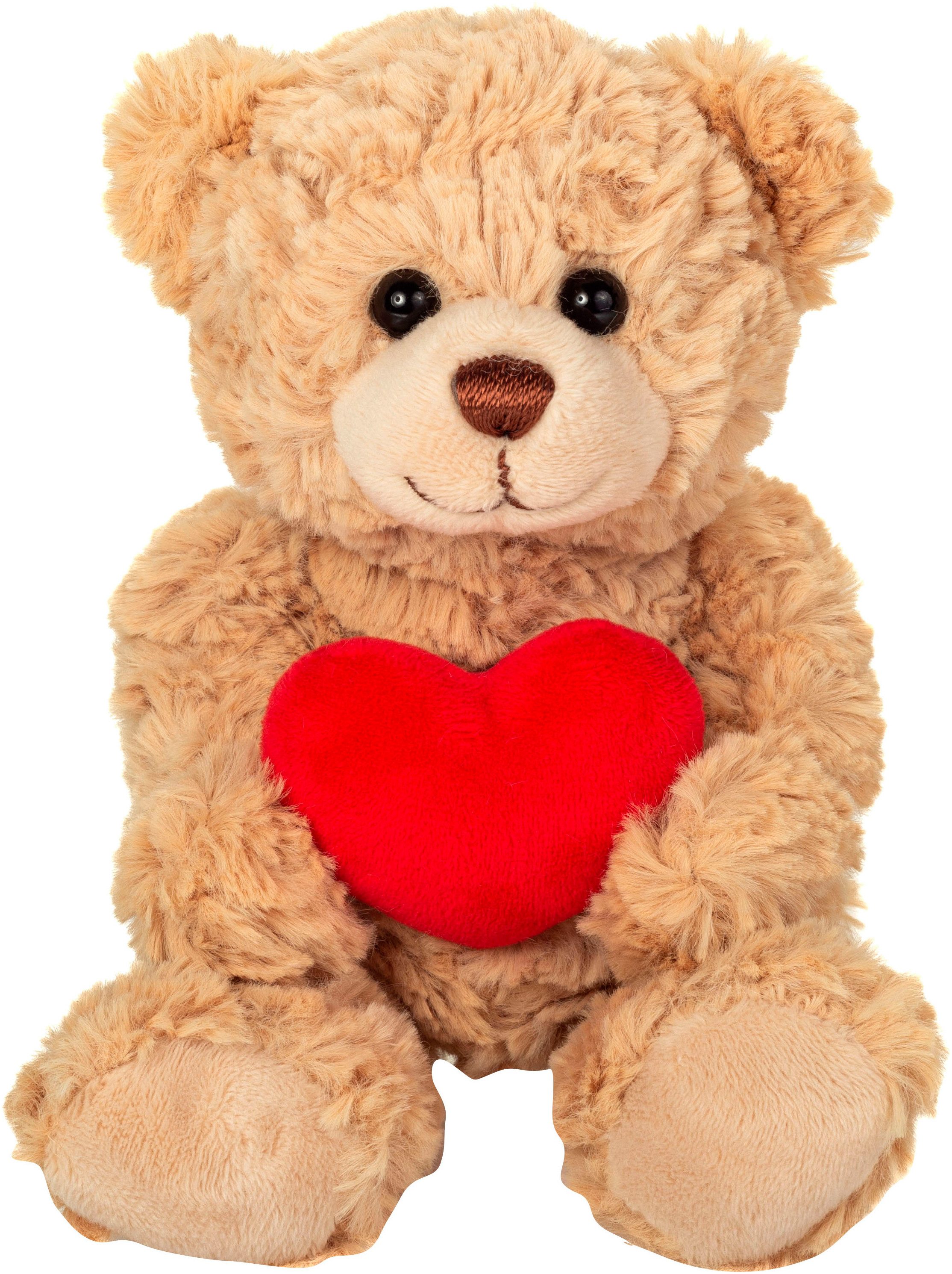 Teddy Hermann® Kuscheltier Teddy mit Herz beige 20 cm