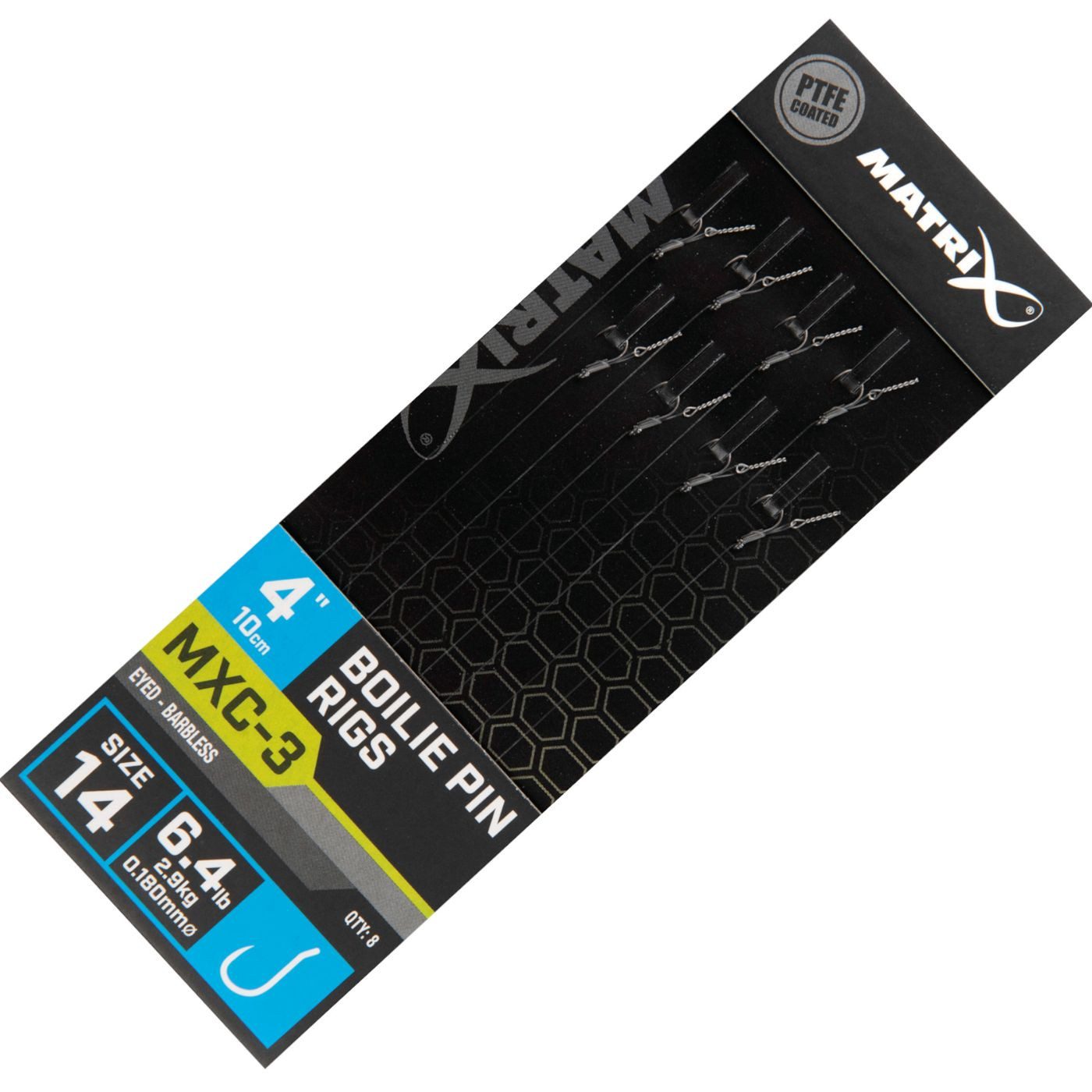 Fox Matrix Feederhaken Fox Matrix MXC-3 Barbless Boilie Pin Rigs 10cm - 8 Feedervorfächer