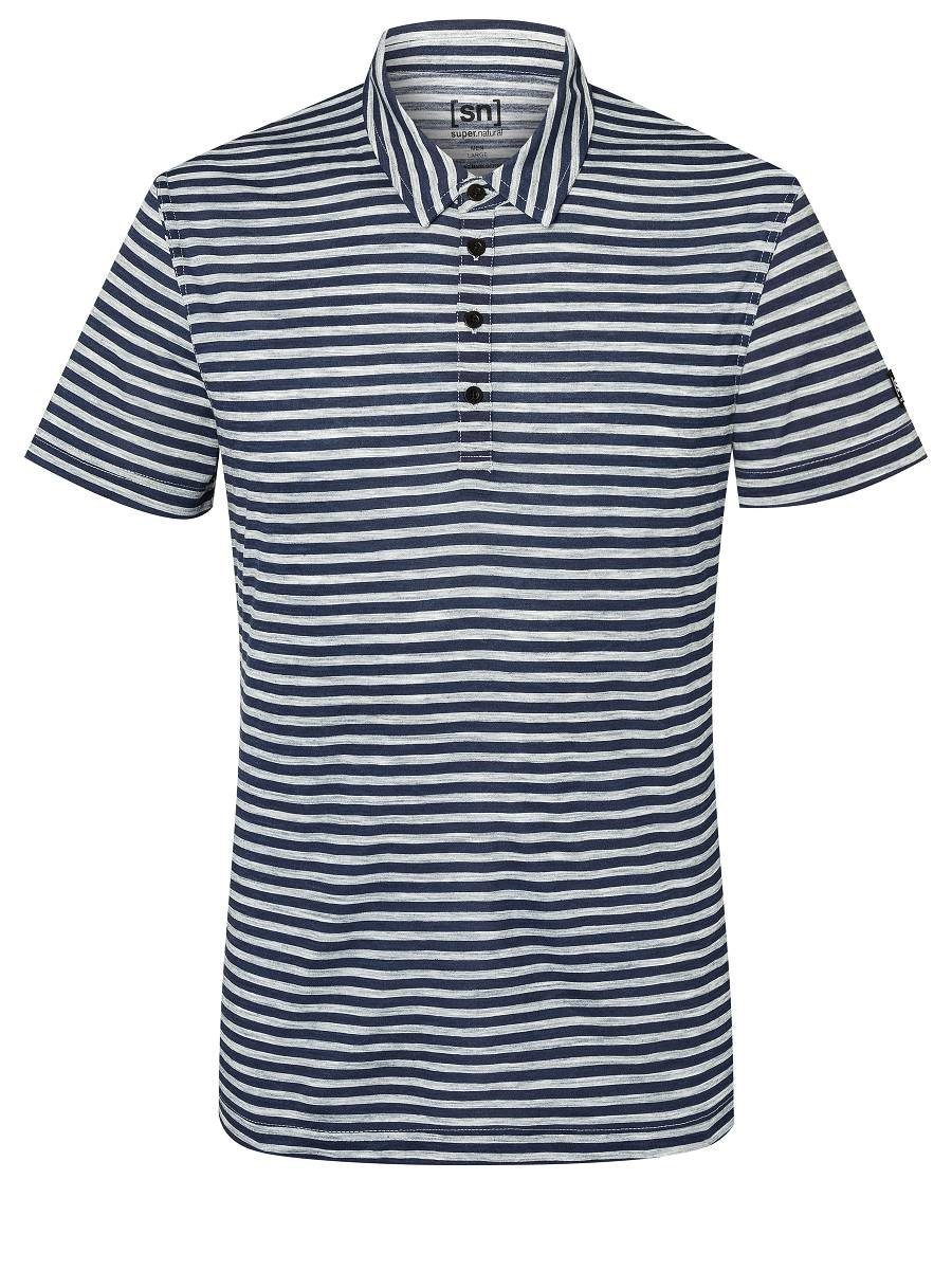 SUPER.NATURAL Poloshirt Merino Poloshirt M MARINERO POLO lässig maritimer Look, atmungsaktiver Merino-Materialmix