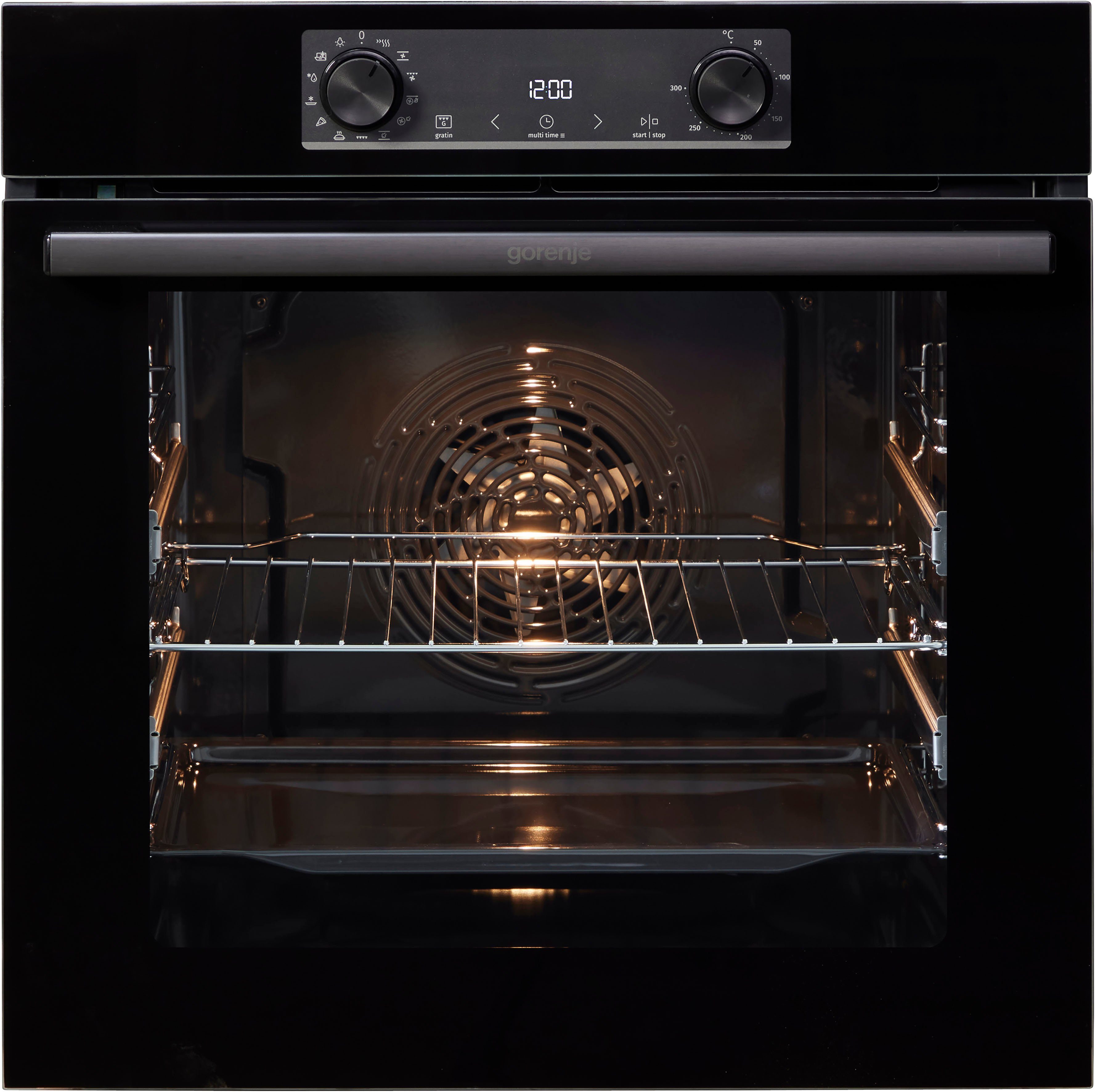 GORENJE Backofen BPS6737E09BGOT, mit 2-fach-Teleskopauszug, ExtraSteam Pyrolyse-Selbstreinigung