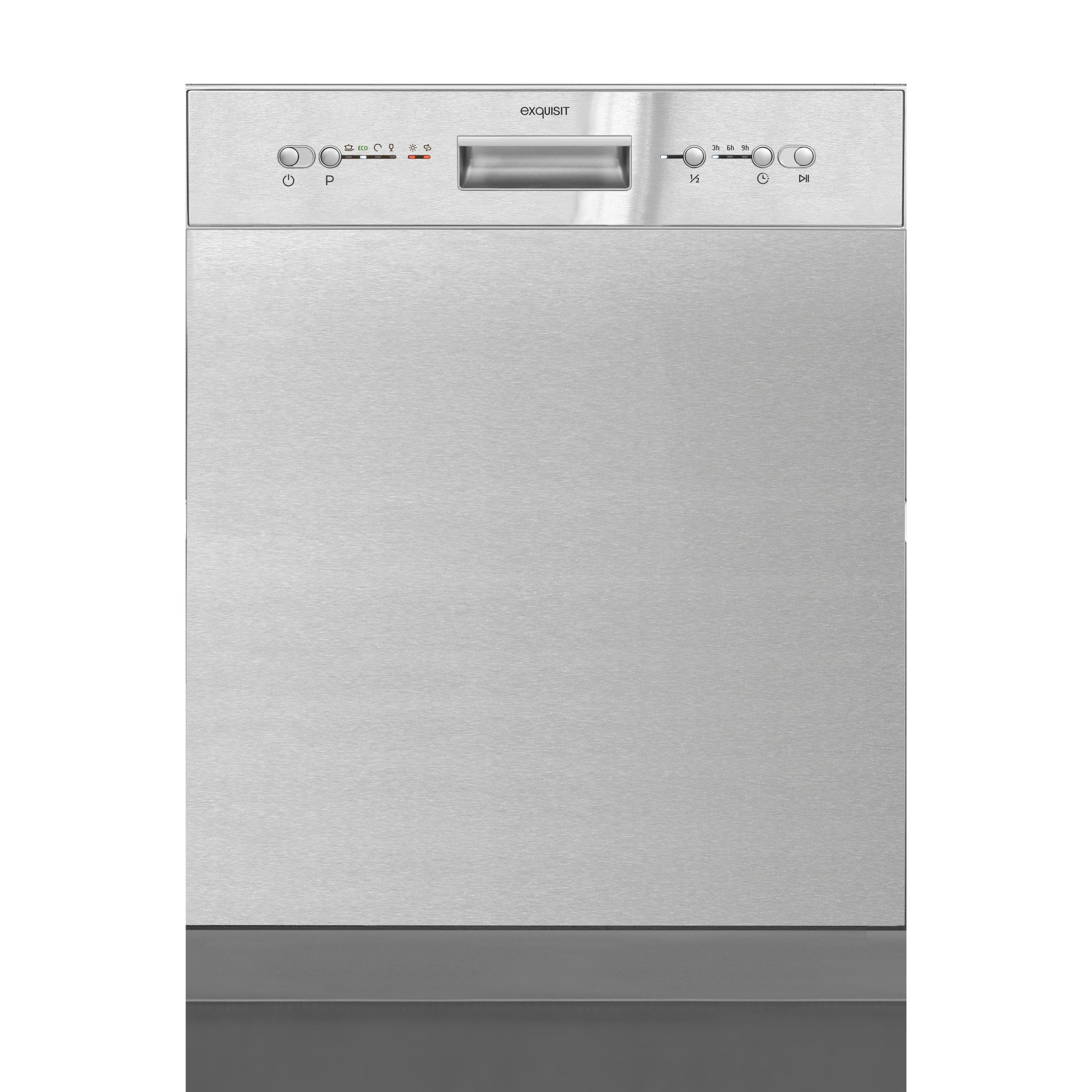 exquisit Unterbaugeschirrspüler EGSP6112-EF-030E, 11 l, 12 Maßgedecke, Inkl. flexibler Besteckkorb, mit Energiesparfunktion ECO