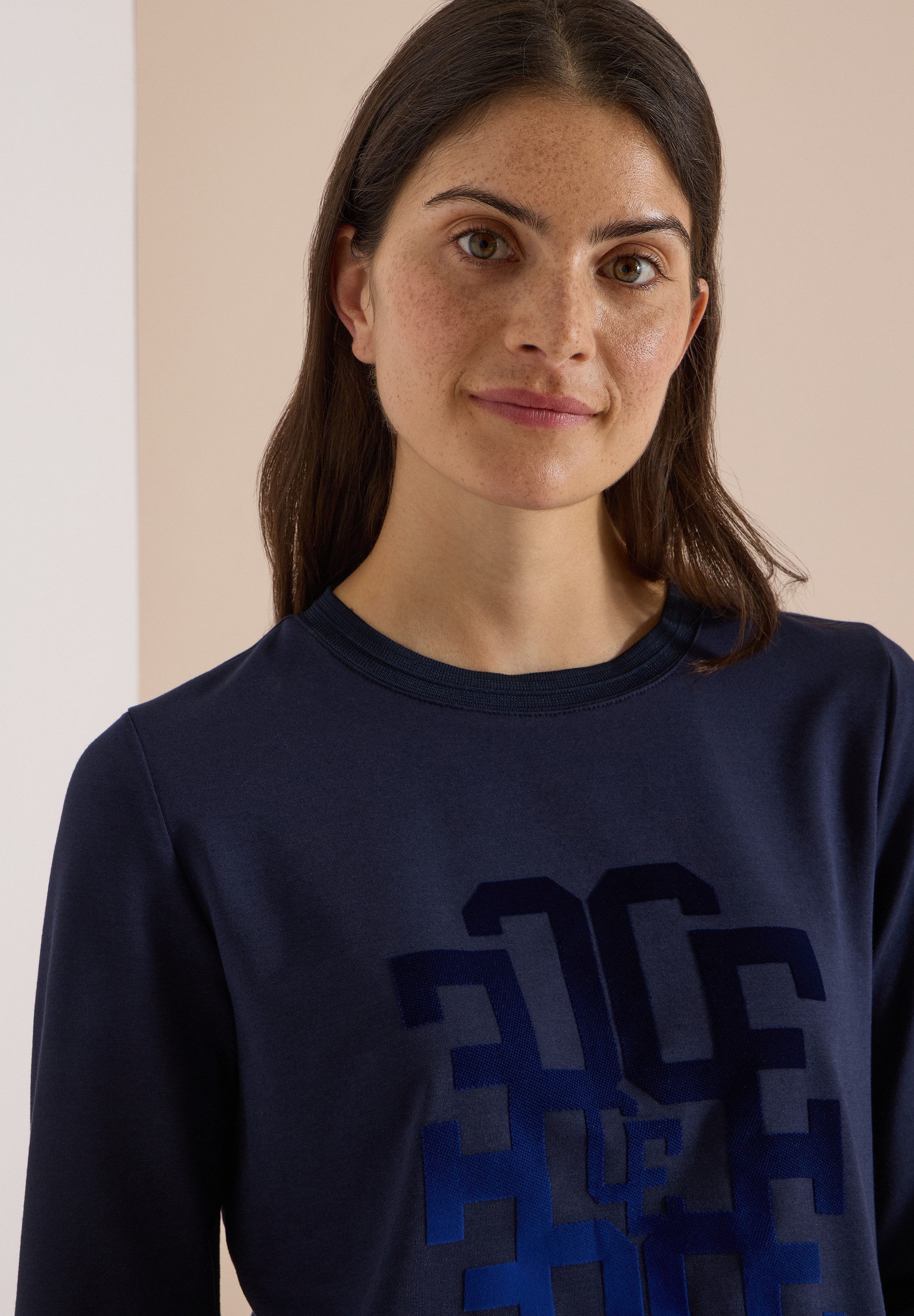 CECIL 3/4-Arm-Shirt mit Rundhals und Wording – Bild 3 von 5
