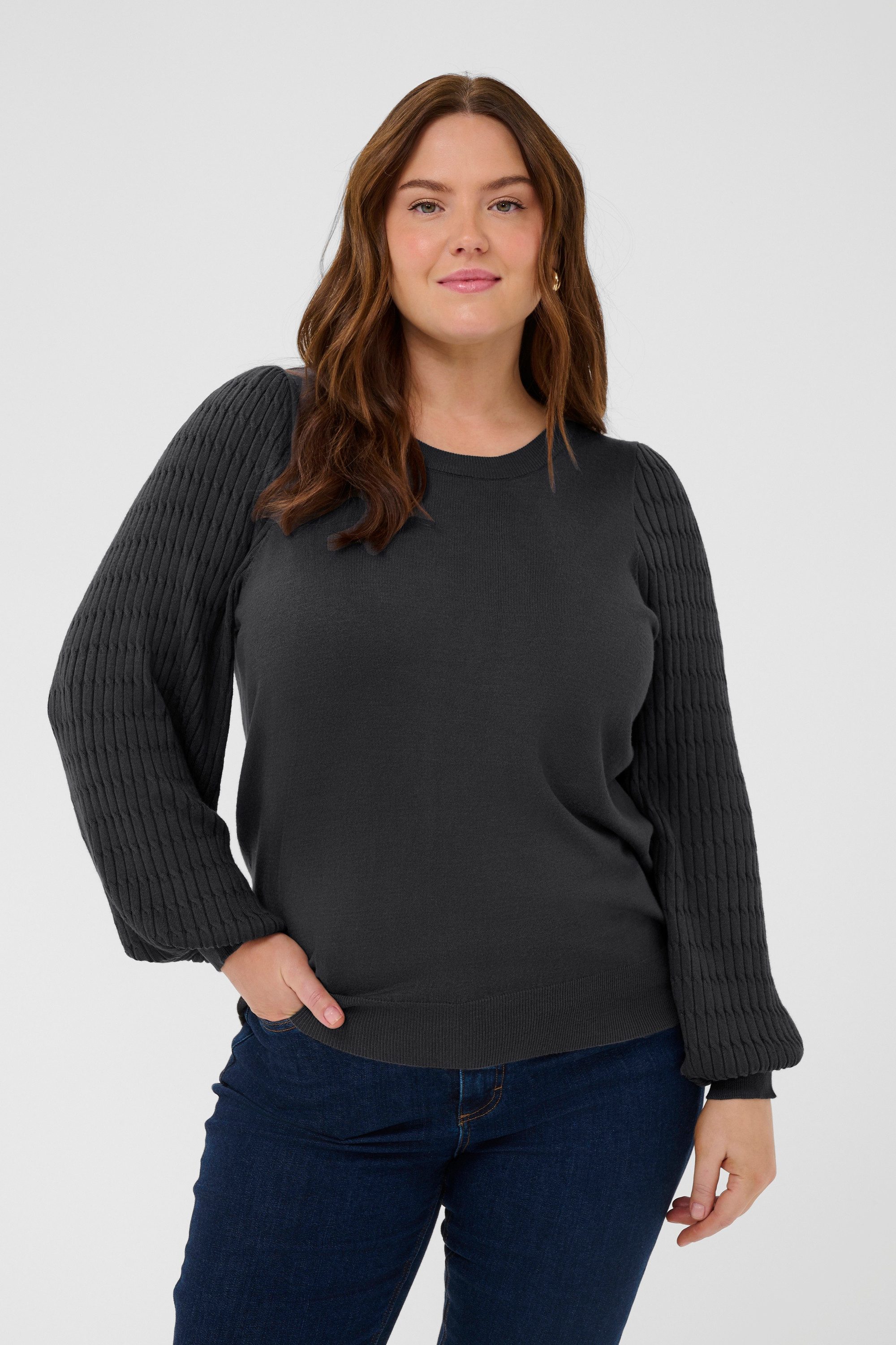 KAFFE Curve Strickpullover Strickpullover KClini Große Größen