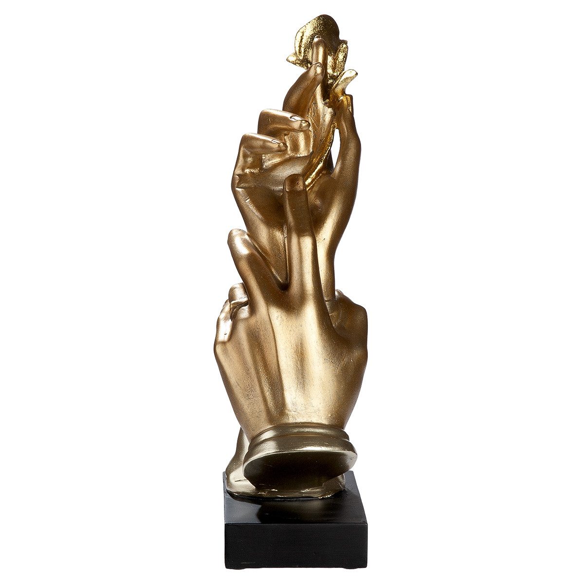 MF Skulptur Deko Skulptur Goldene Hände mit Rose 29,5cm (1 St) – Bild 5 von 5