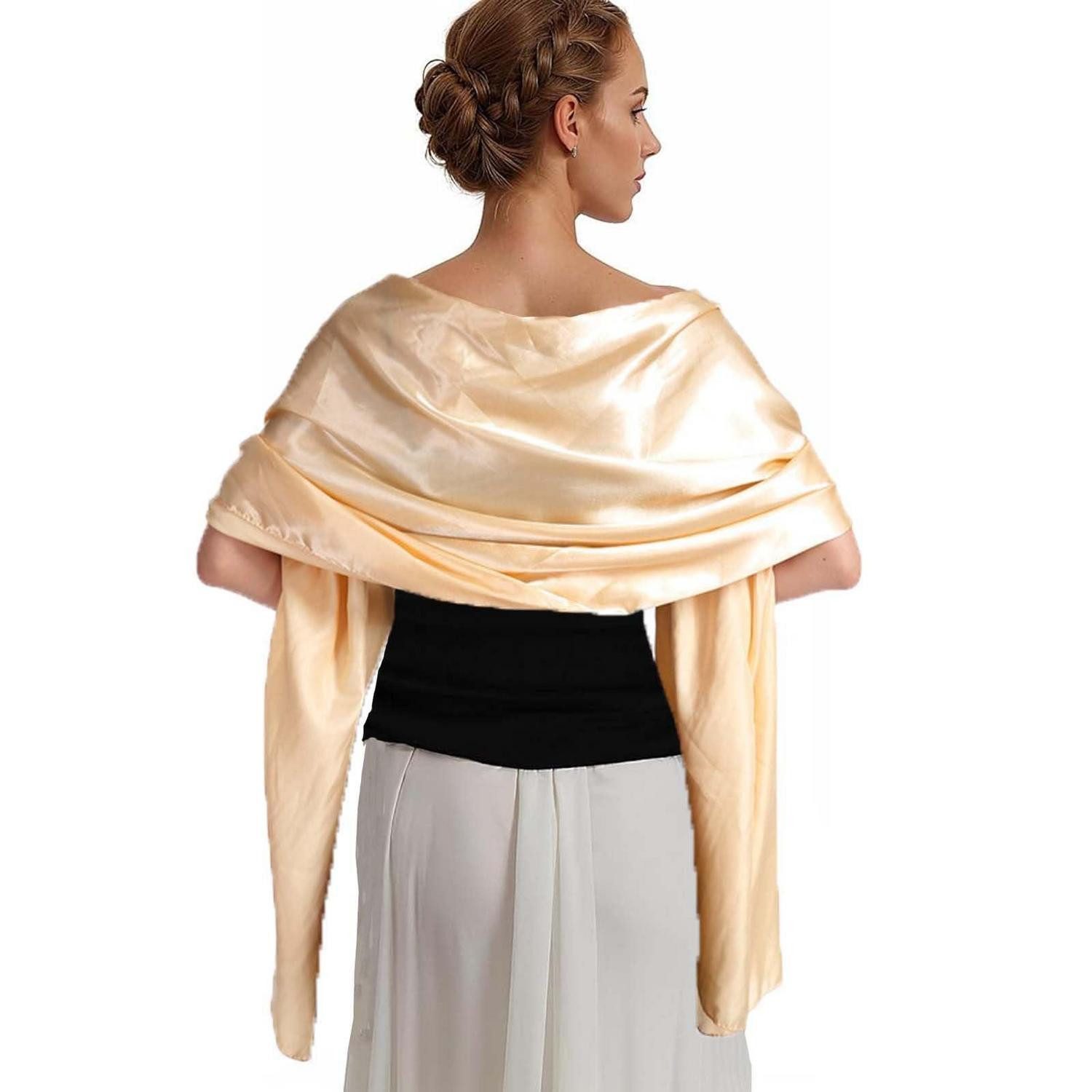 LuxusKollektion Chiffontuch Schal Chiffon extra groß 200x70cm
