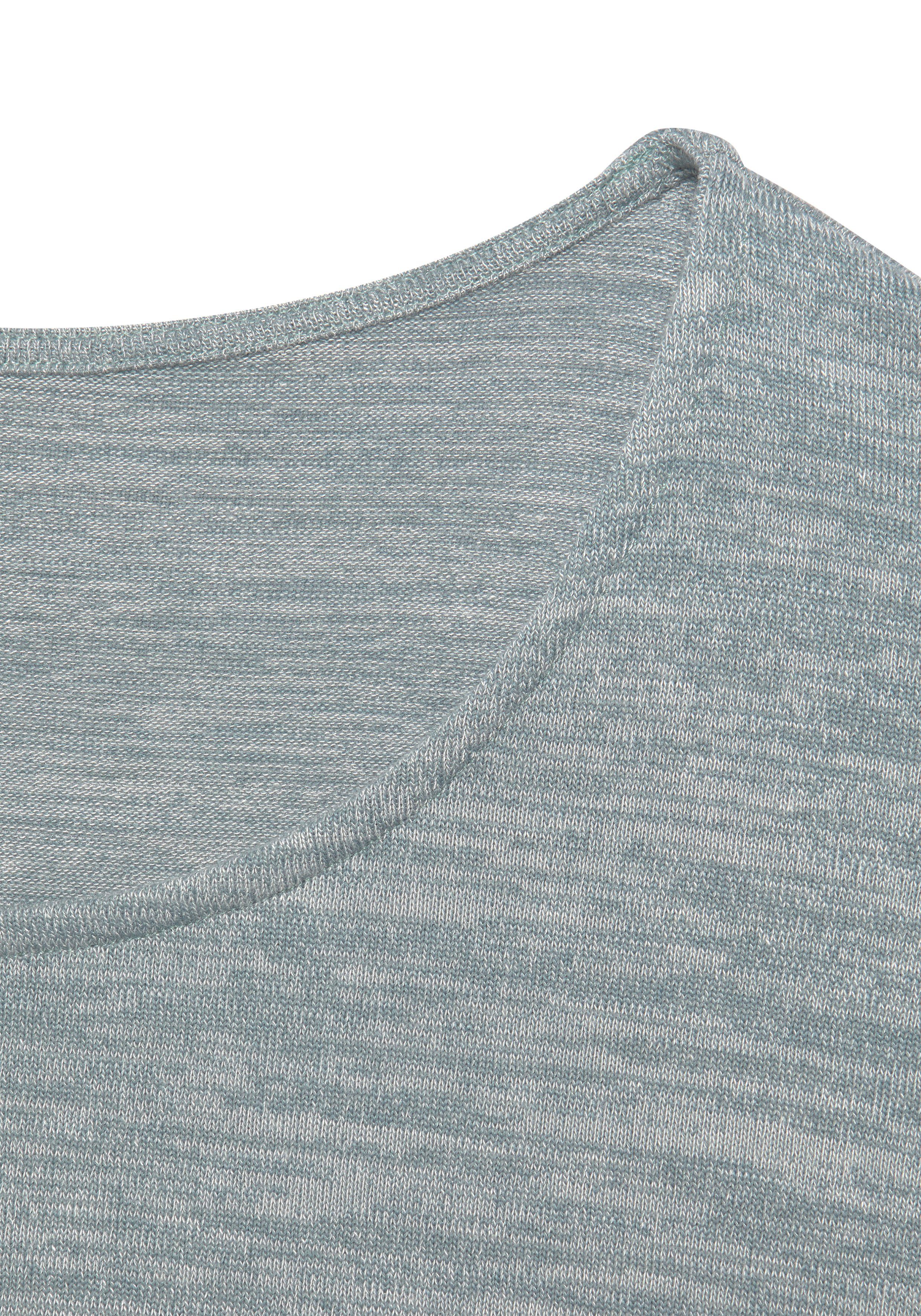 Vivance 3/4-Arm-Shirt mit modischer Melange-Struktur aus luftiger Strickqualität