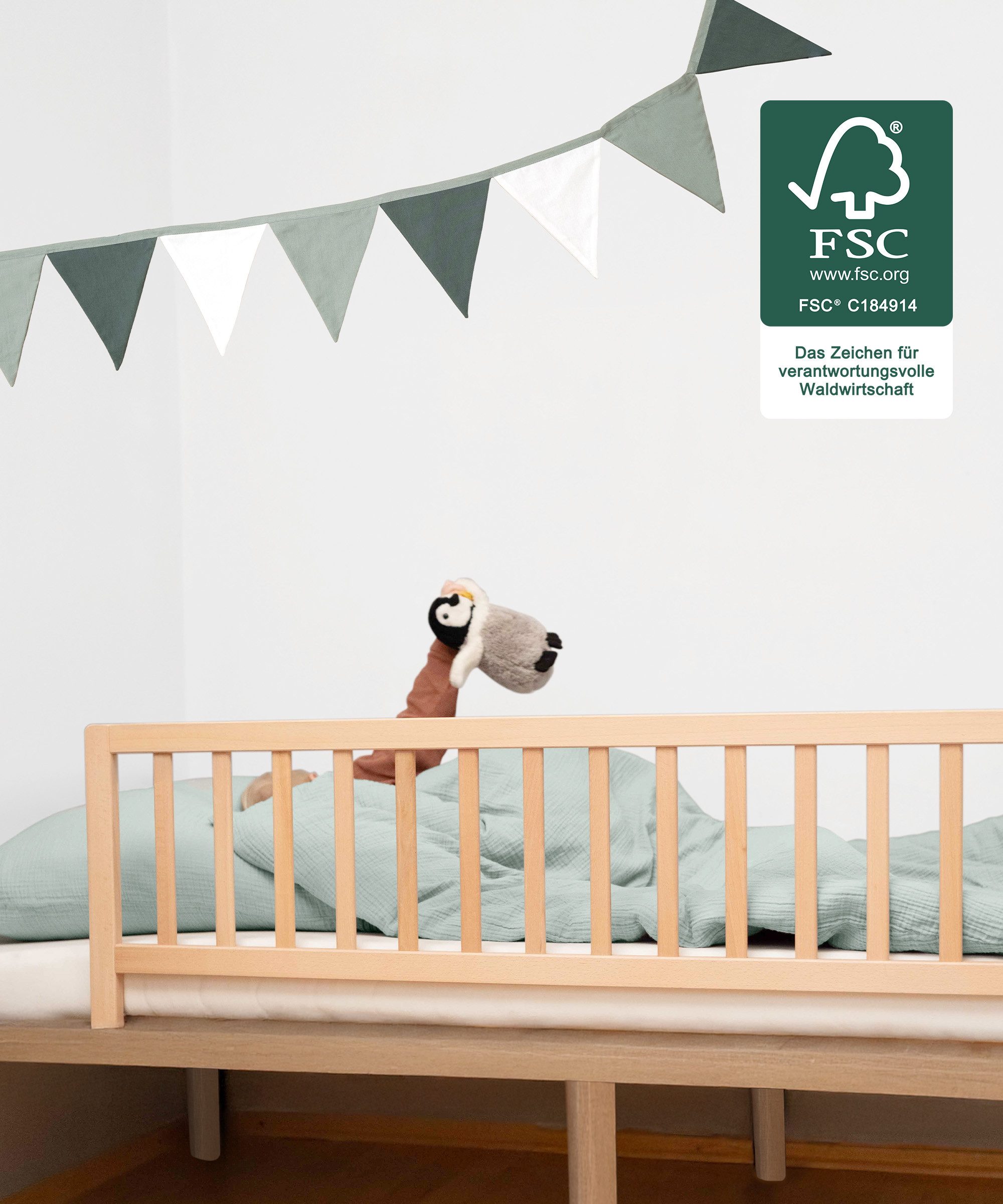 Ehrenkind Bettschutzgitter Rausfallschutz aus Buche Massivholz (Schütz vor günstig online kaufen