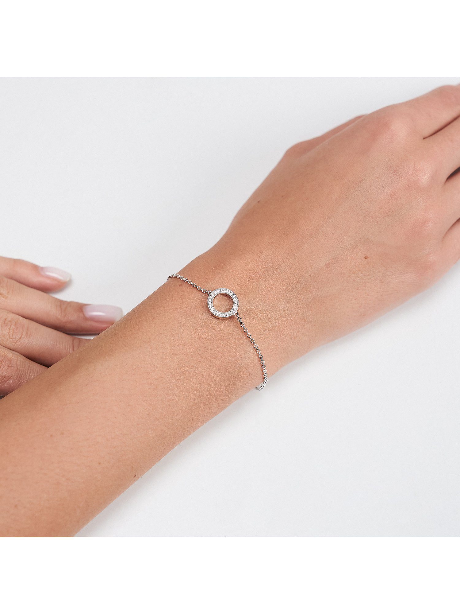 s.Oliver Armband S.Oliver Damen-Armband 925er Silber 28 Zirkonia
