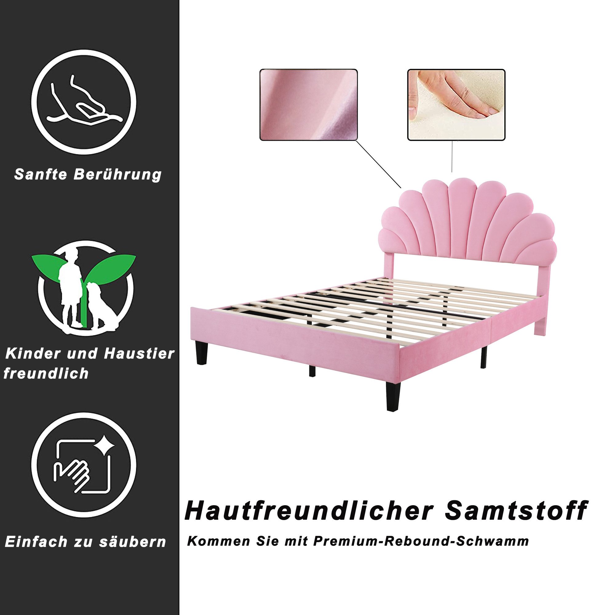 STILVORA Kinderbett 140x200 Polsterbett Gästebett mit Lattenrost,Jugendbett günstig online kaufen