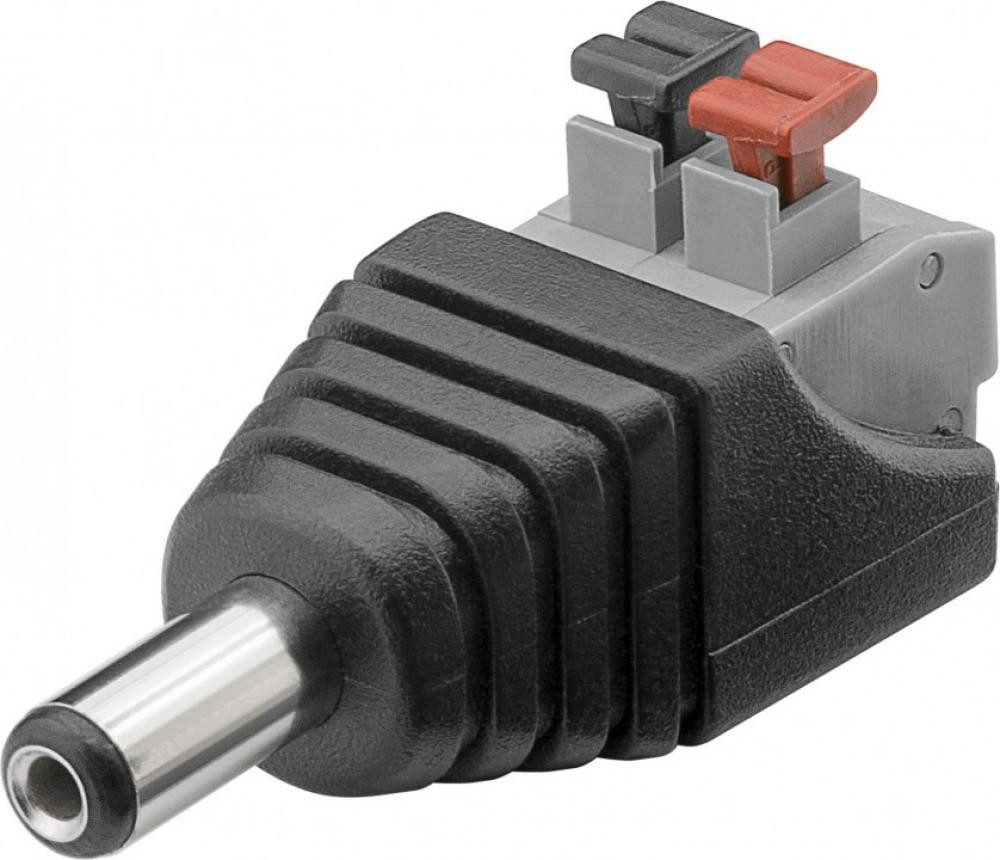 Goobay Terminalblock 2-pin > DC-Stecker (5,50 x 2,10 mm) - push-down Аудио адаптер