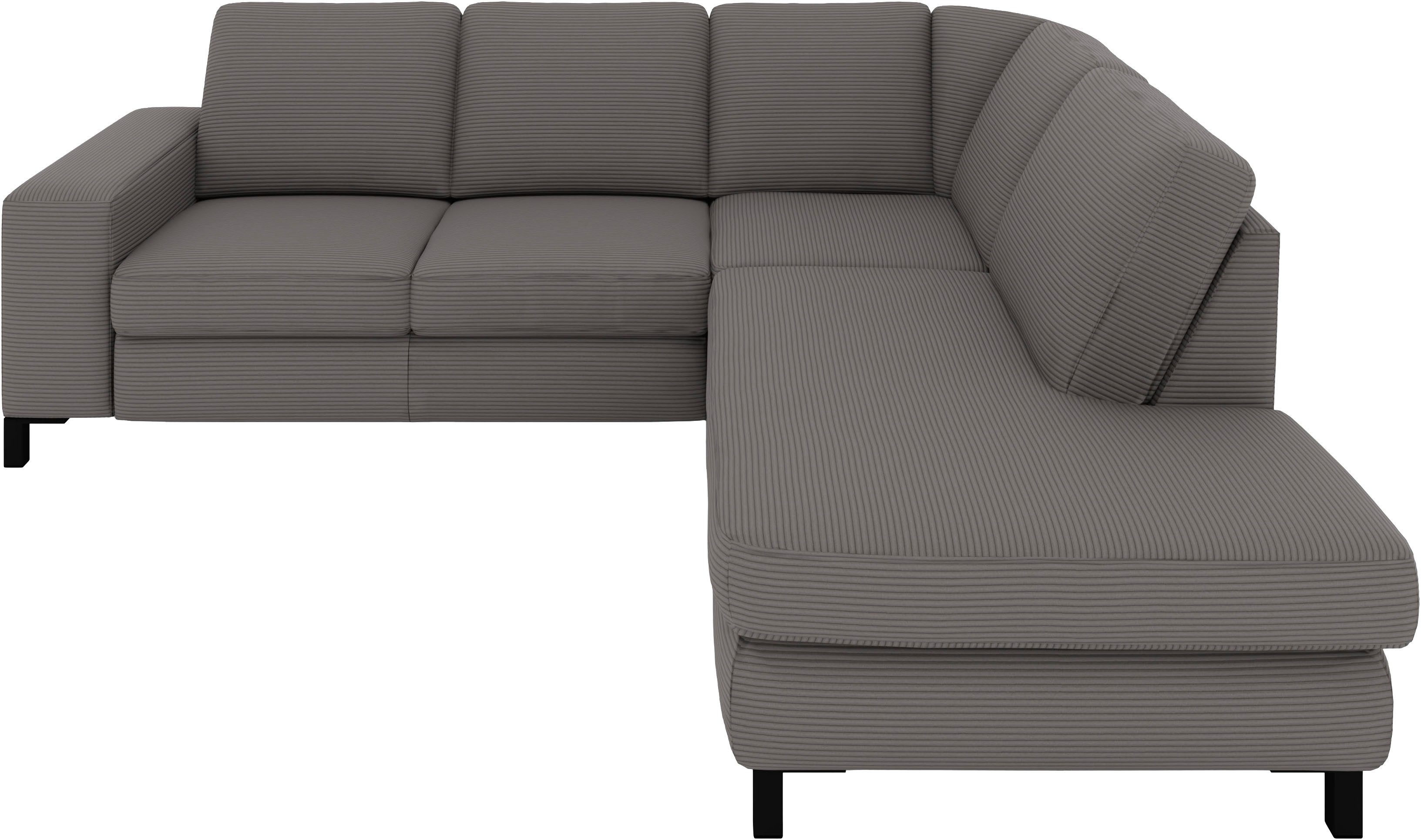 Musterring Ecksofa MR365, 2 Teile, Mit gerader 27 cm Armlehne, wahlweise in 3 Materialien, 245 x 219 cm