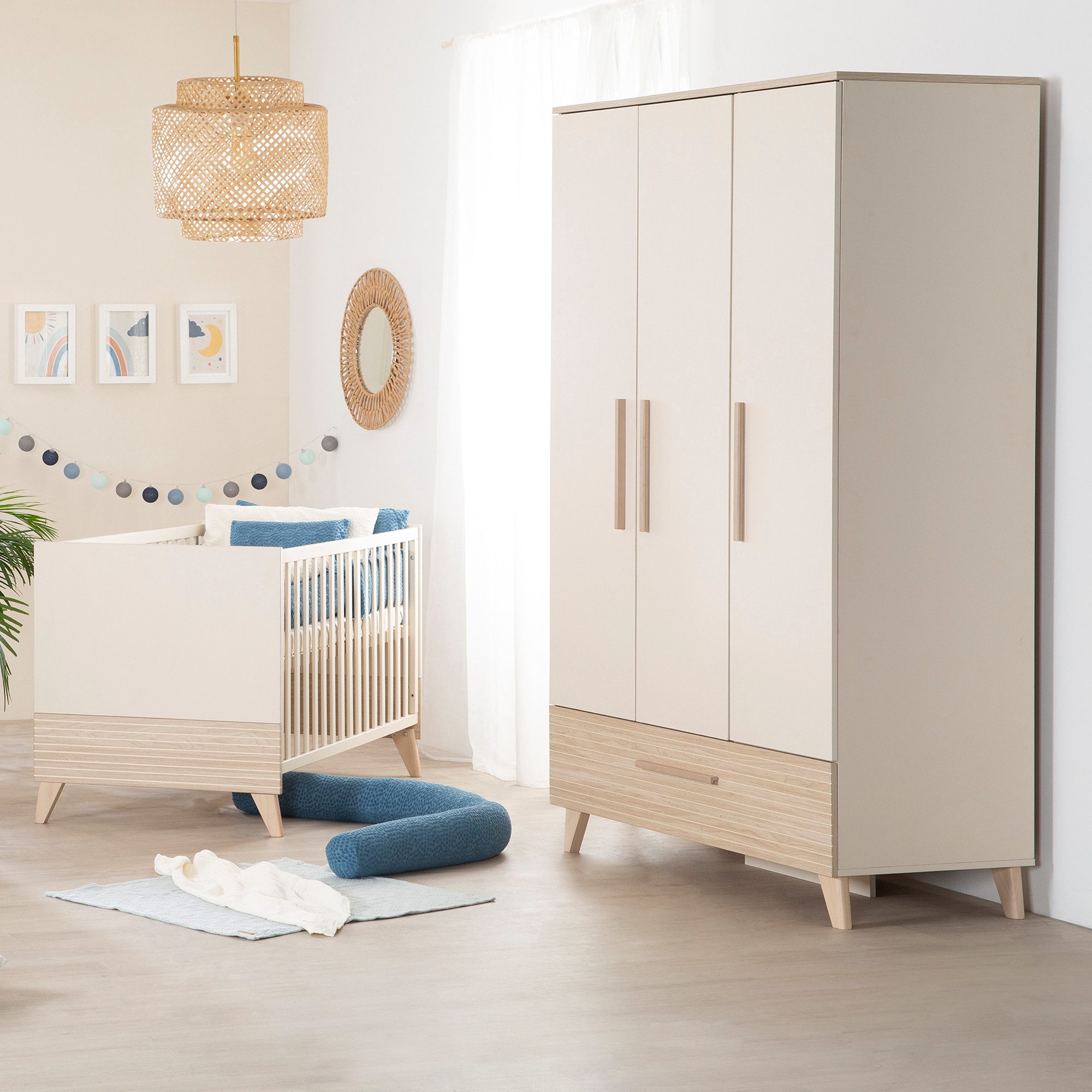 roba® Kinderkleiderschrank Sidney - Schrank mit großer Schublade für Baby- günstig online kaufen