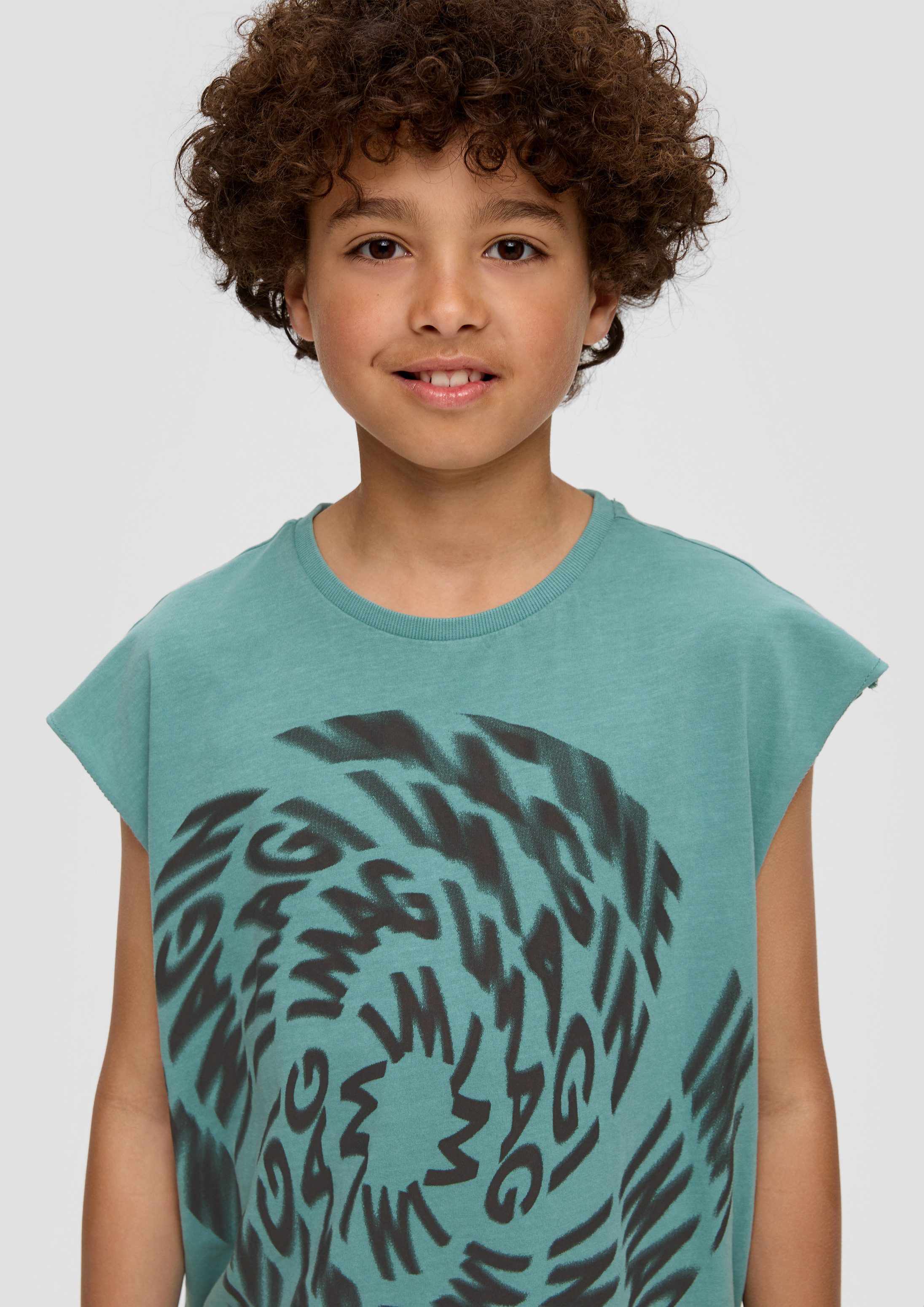 s.Oliver Muskelshirt T-Shirt Oversized Top mit Grafikprint