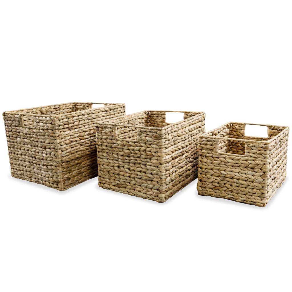 vidaXL Aufbewahrungsbox Ablagekorb-Set 3 Stk. Wasserhyazinthe günstig online kaufen
