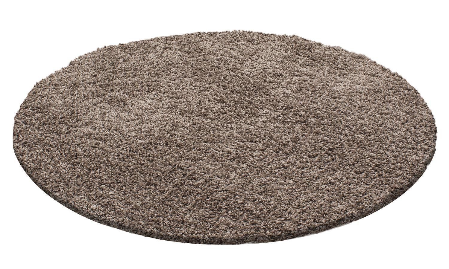 SchönesWohnen24 Hochflor-Teppich Hochflor Teppich LIFE Mokka günstig online kaufen