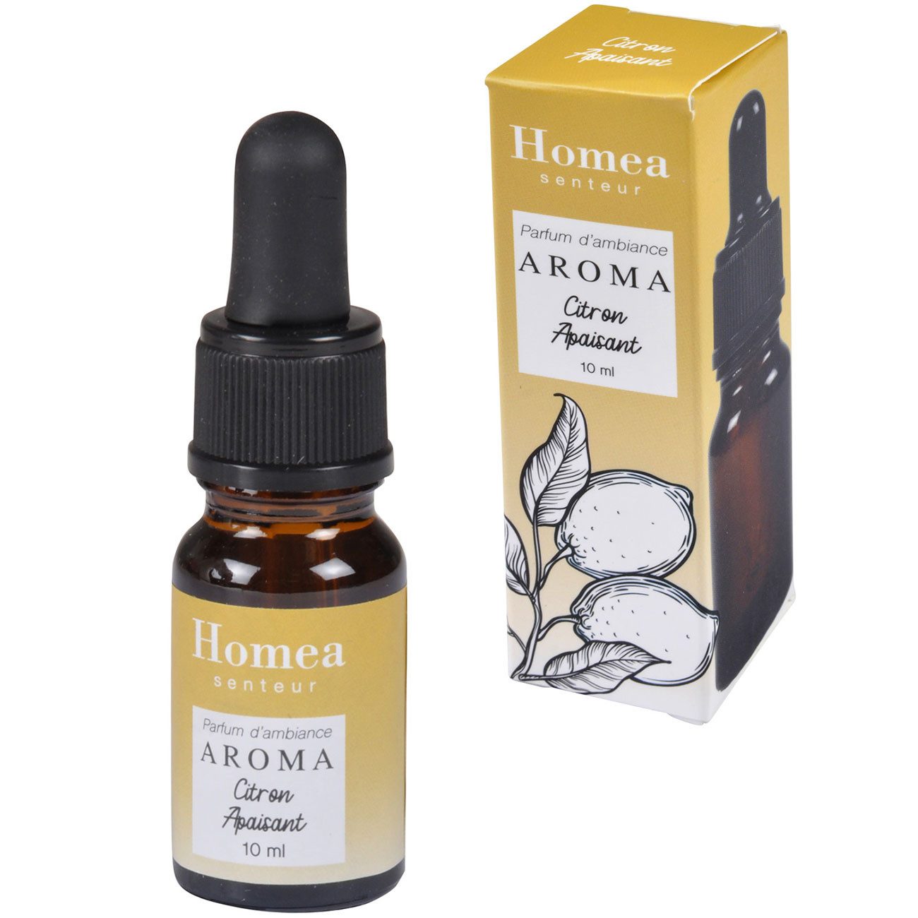 Homea Duftöl Zitronen-Duftöl (10 ml) für Duftlampen & Diffuser ätherisches Raumöl (1-St., 1er/2er-Set), Intensives Duftöl für belebende Aromatherapie & frische Räume