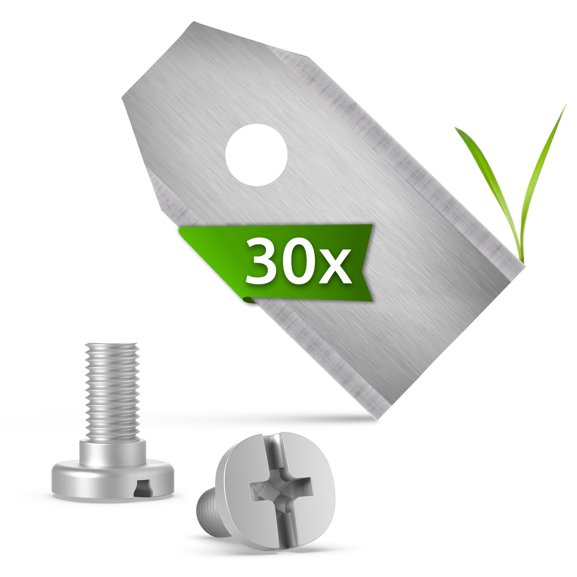 ECENCE Mährobotermesser 30x Ersatz-Messer Ersatz-Klingen für Husqvarna (30-St)