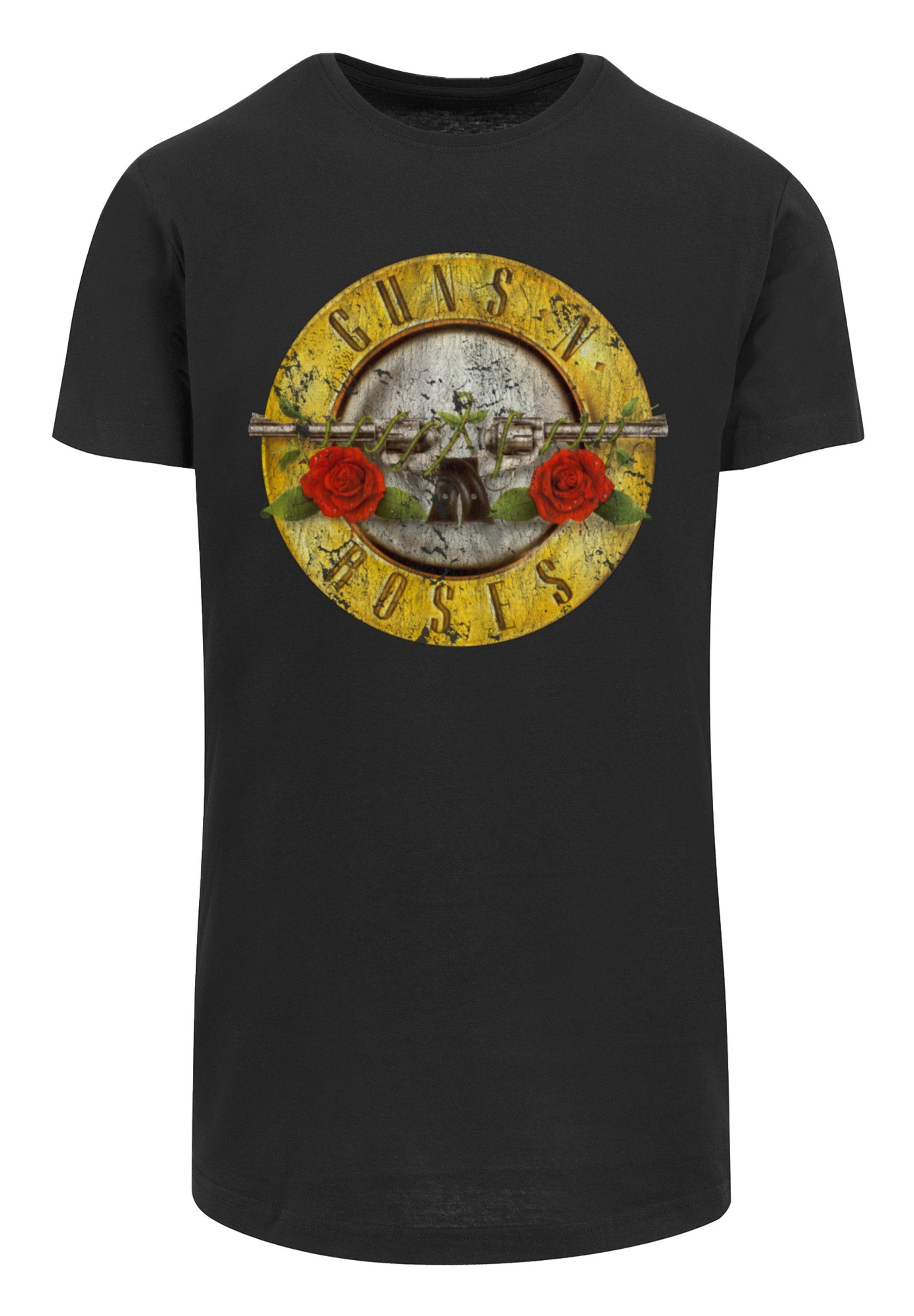 F4NT4STIC T-Shirt Guns SIZE 'n' Logo Roses Print Black PLUS Vintage Classic schwarz