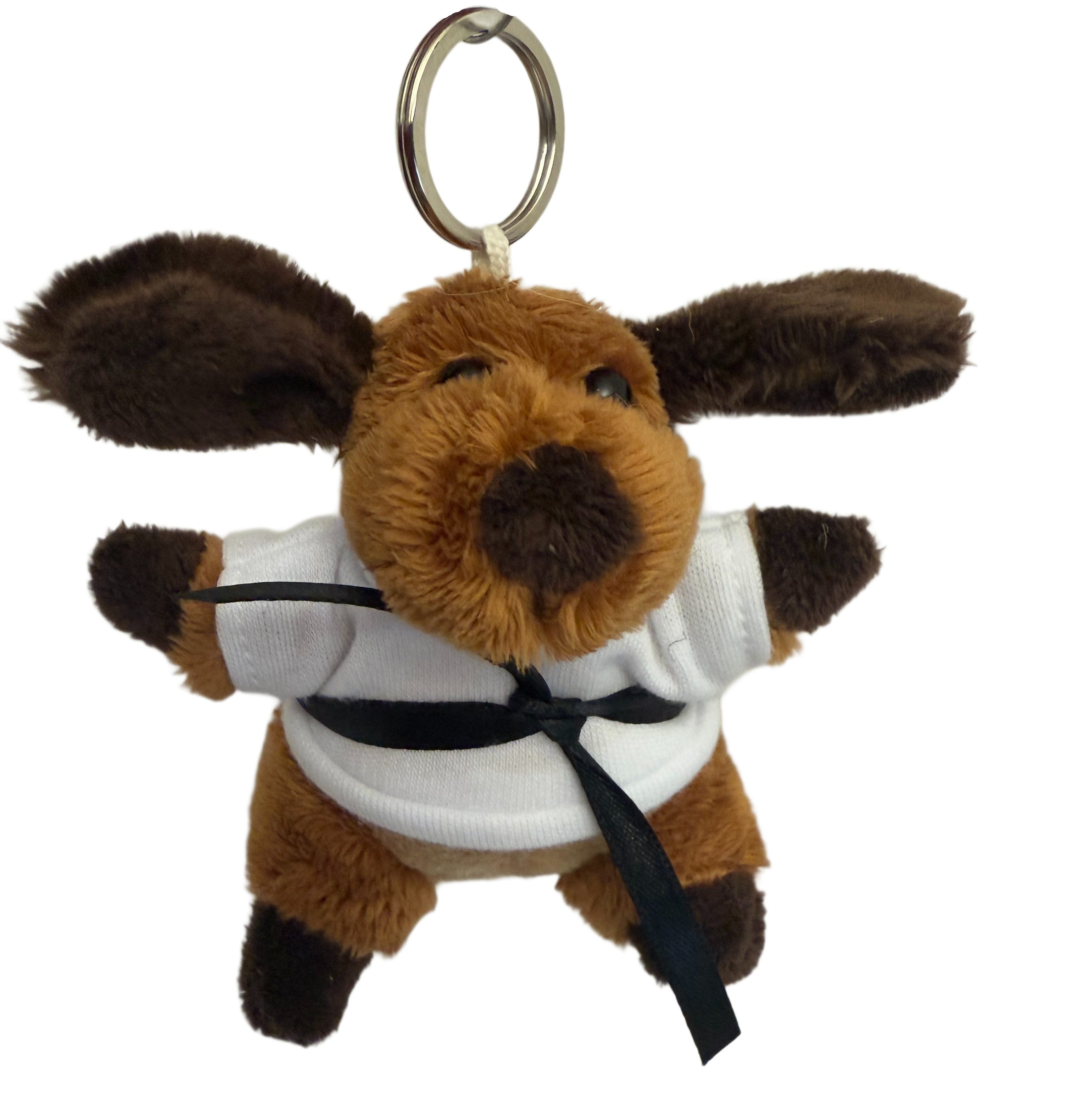 BAY-Sports Schlüsselanhänger Schlüsselanhänger Karate Taekwondo Plüschtier Stofftier Glücksbringer (Kinder & Erwachsene, Geschenk), Kuscheltier Maskottchen Geschenk Kampfsport Kickboxen Karate Taekwondo