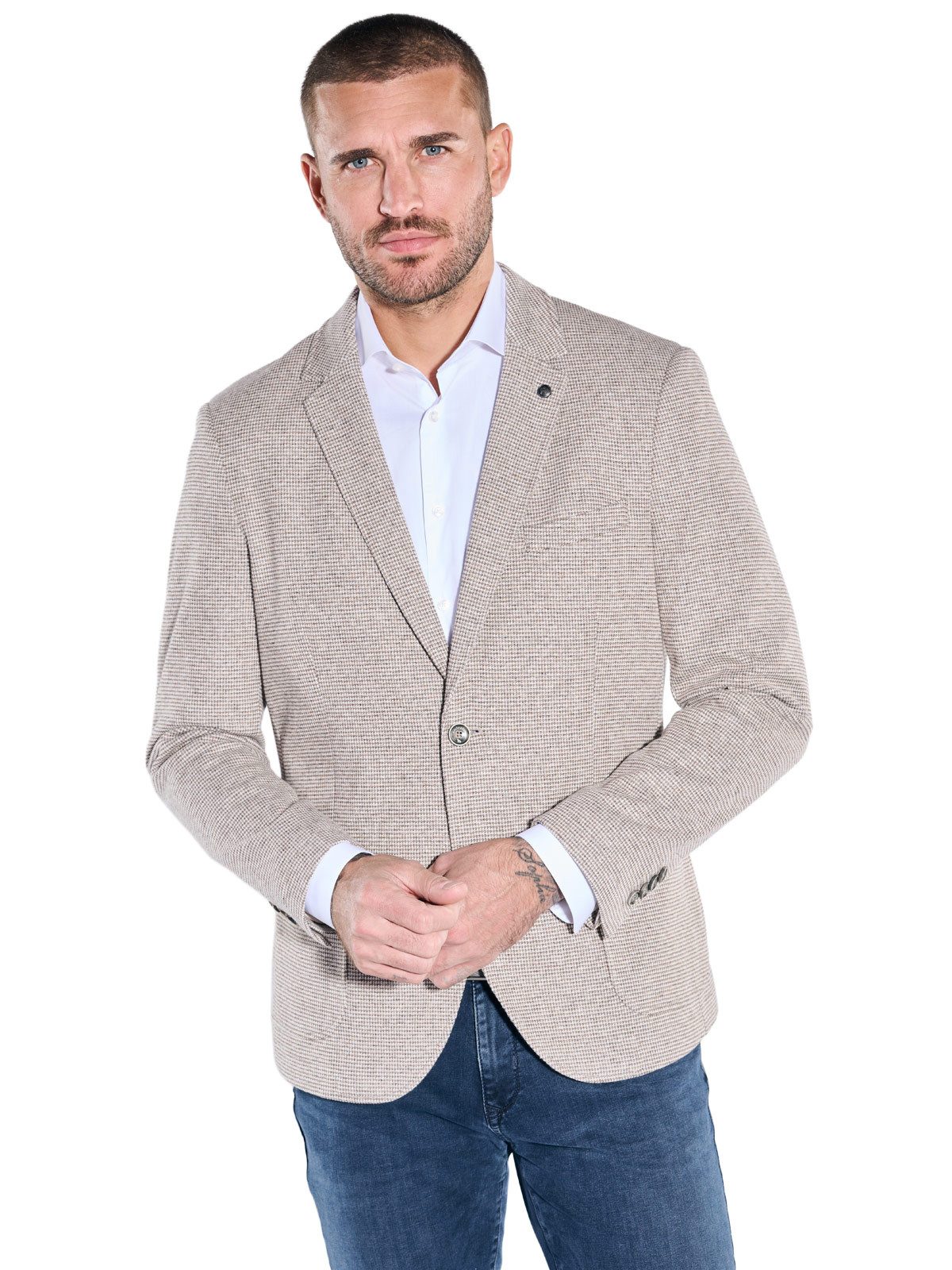 emilio adani Sakko Herren Freizeit-Sakko slim fit, Hellbraun