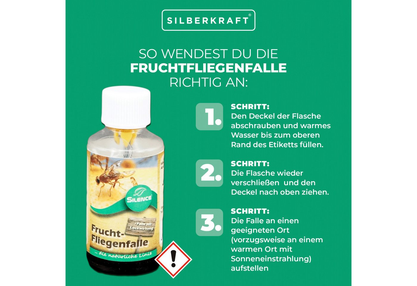 Thumbnail - Silberkraft Insektenfalle Silence Fruchtfliegenfalle: Monitoringfalle zur Befallsermittlung, Silence Fruchtfliegenfalle ...