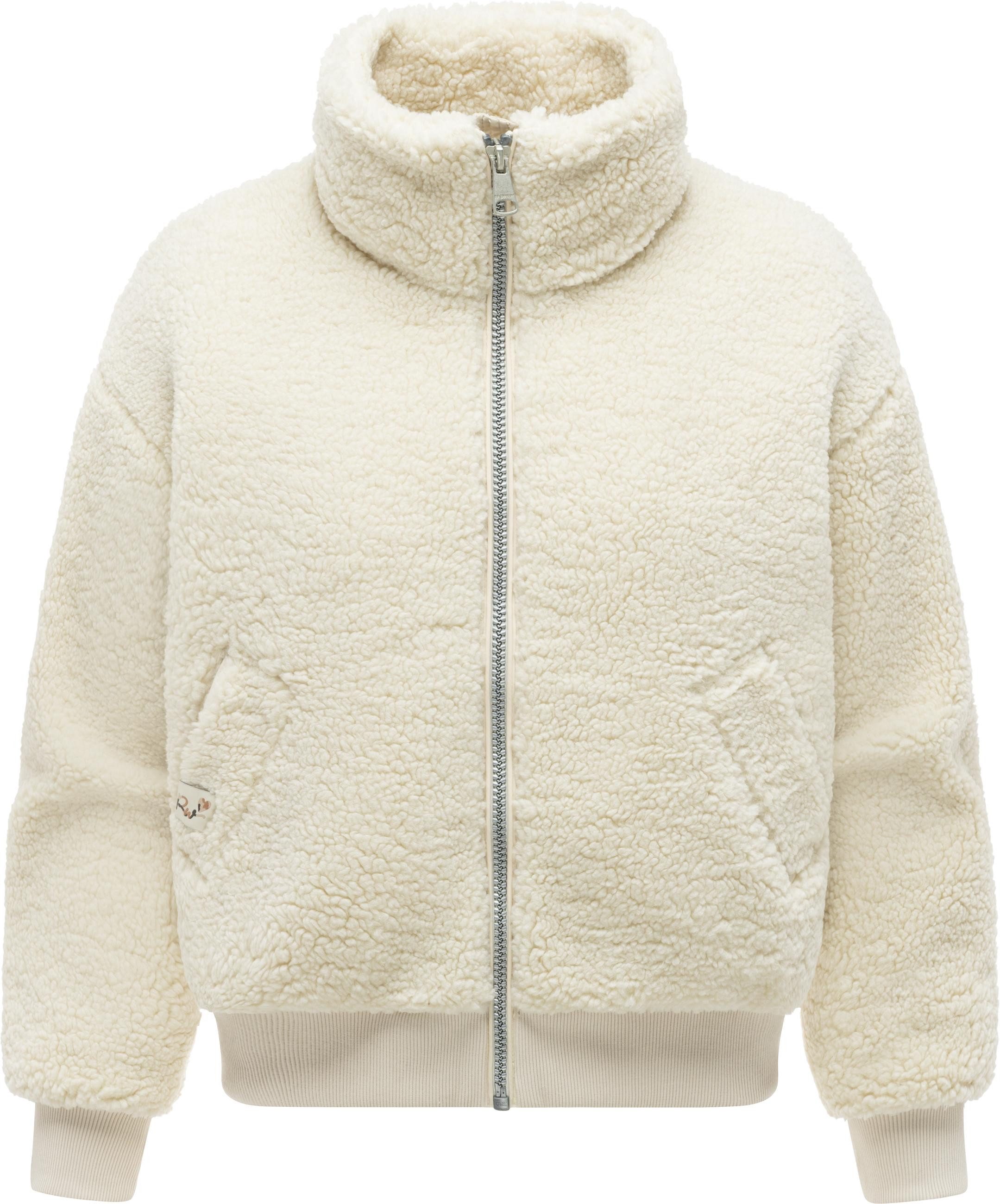 Ragwear Plüschjacke Tillie Y oversized Damen Teddyjacke mit Rippstrickbündchen